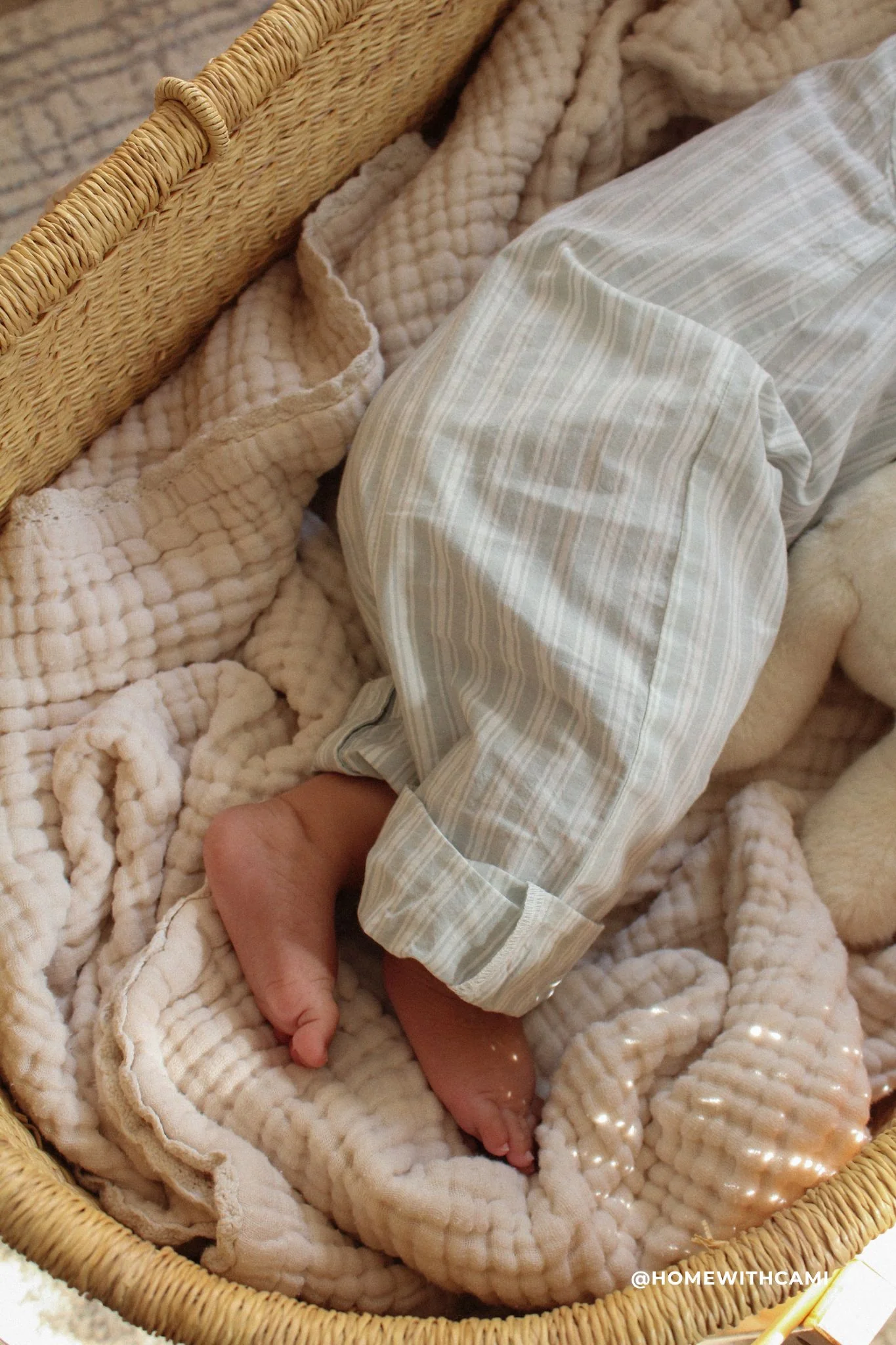 Organic Cotton Milo Jumpsuit - Variegated Stripe Shoreline - Image 5