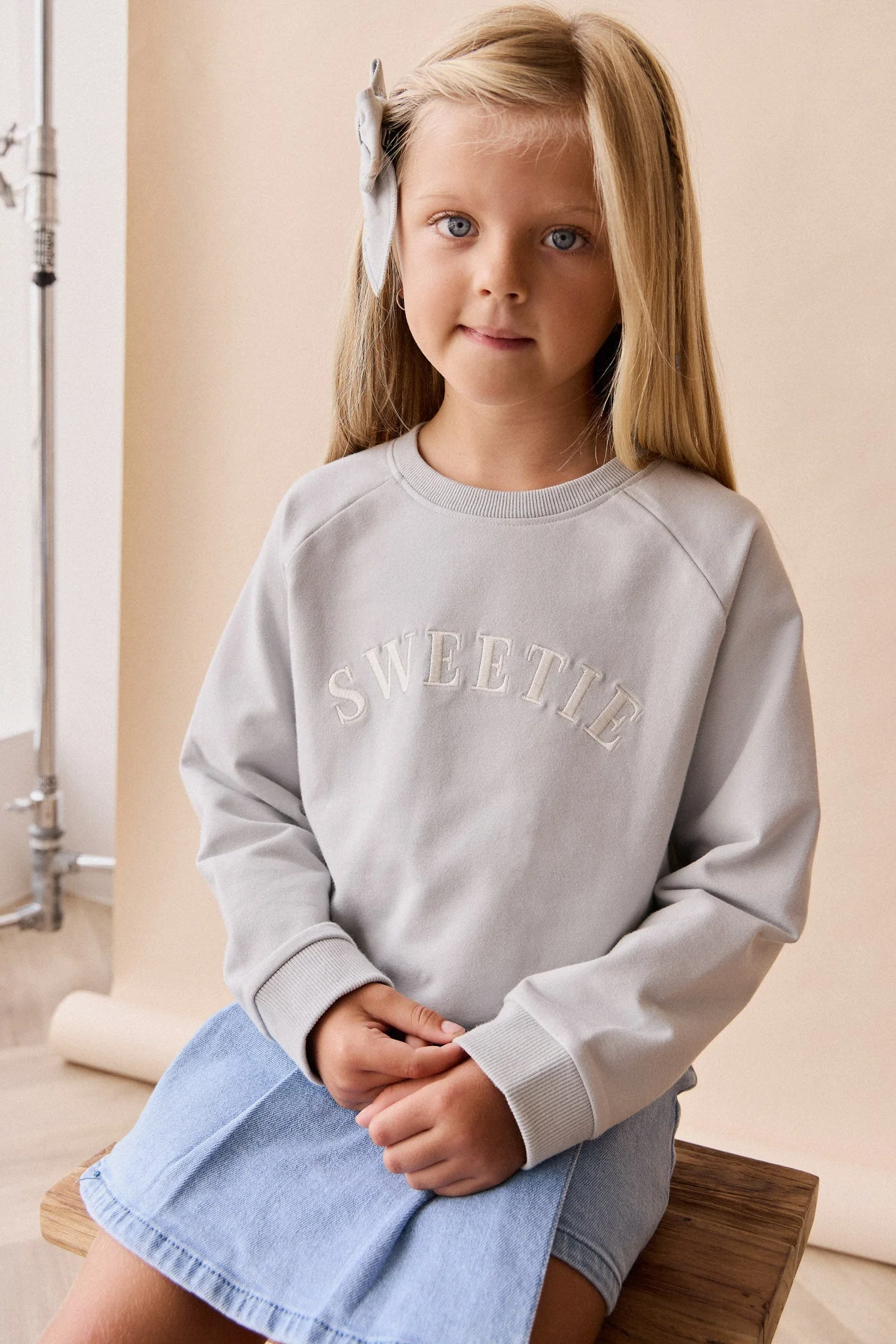 Organic Cotton Mimi Sweatshirt - Dawn Blue Sweetie - Image 6