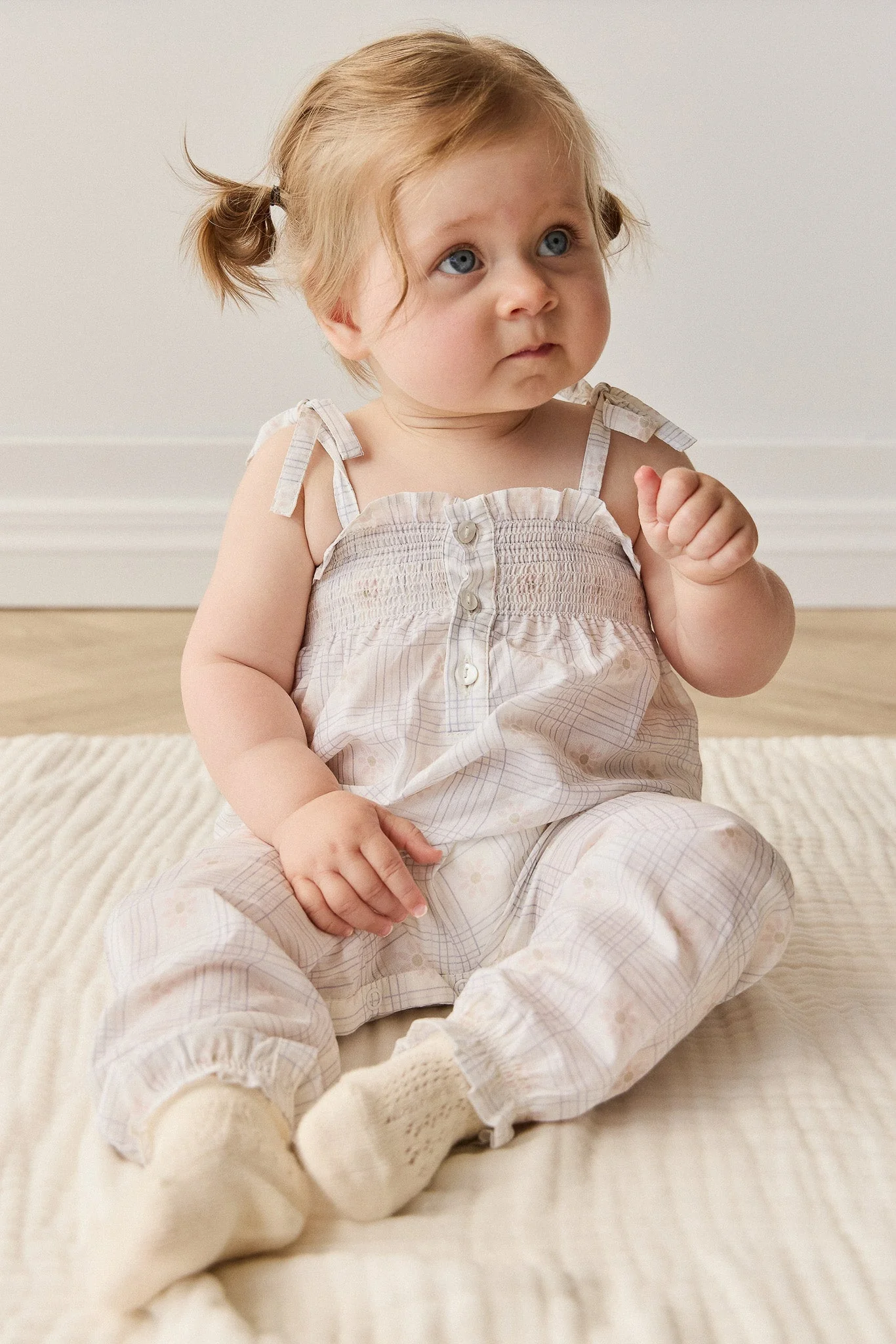 Organic Cotton Mirabel Jumpsuit - Marguerite Egret - Image 3