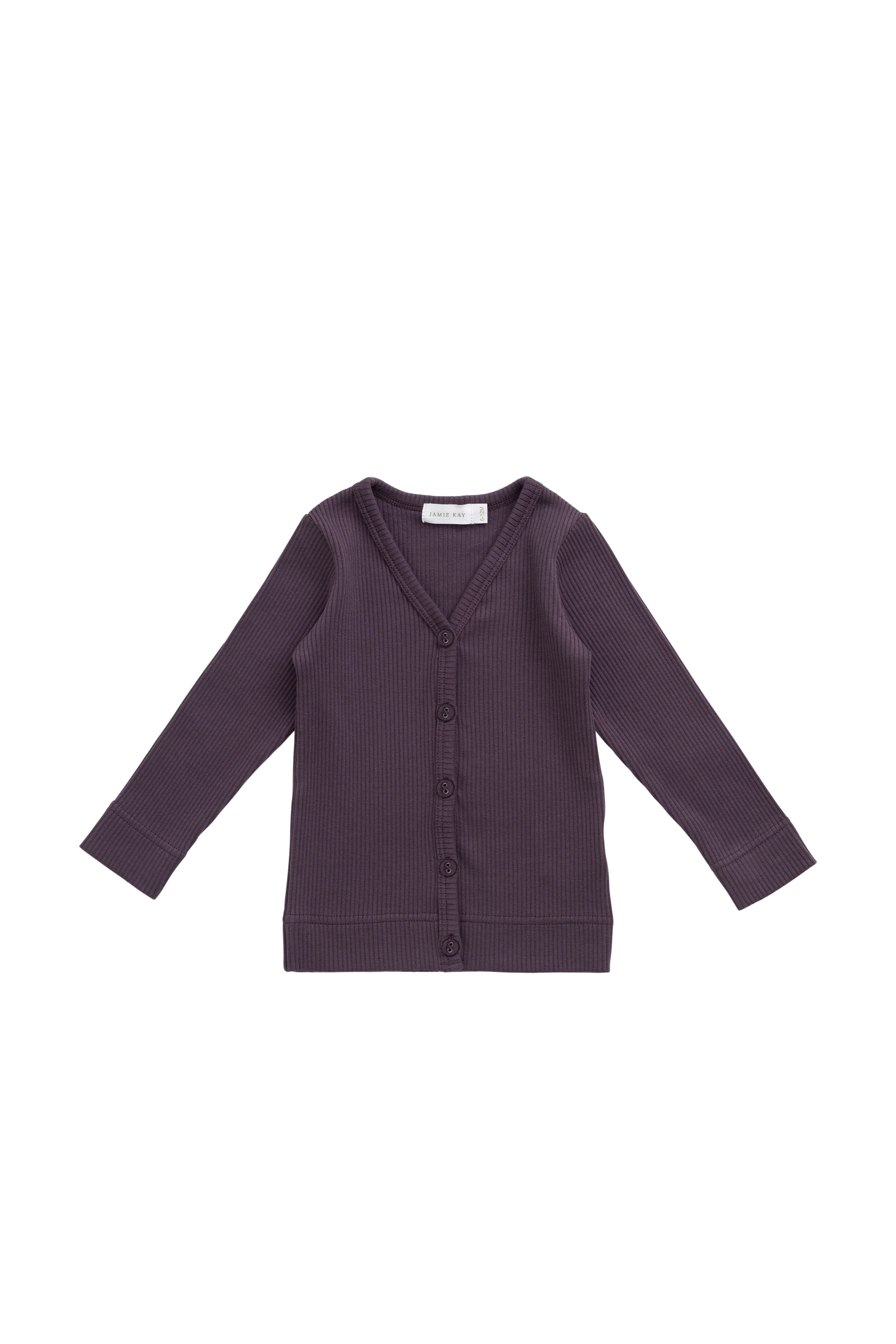 Organic Cotton Modal Cardigan - Blackberry - Image 2