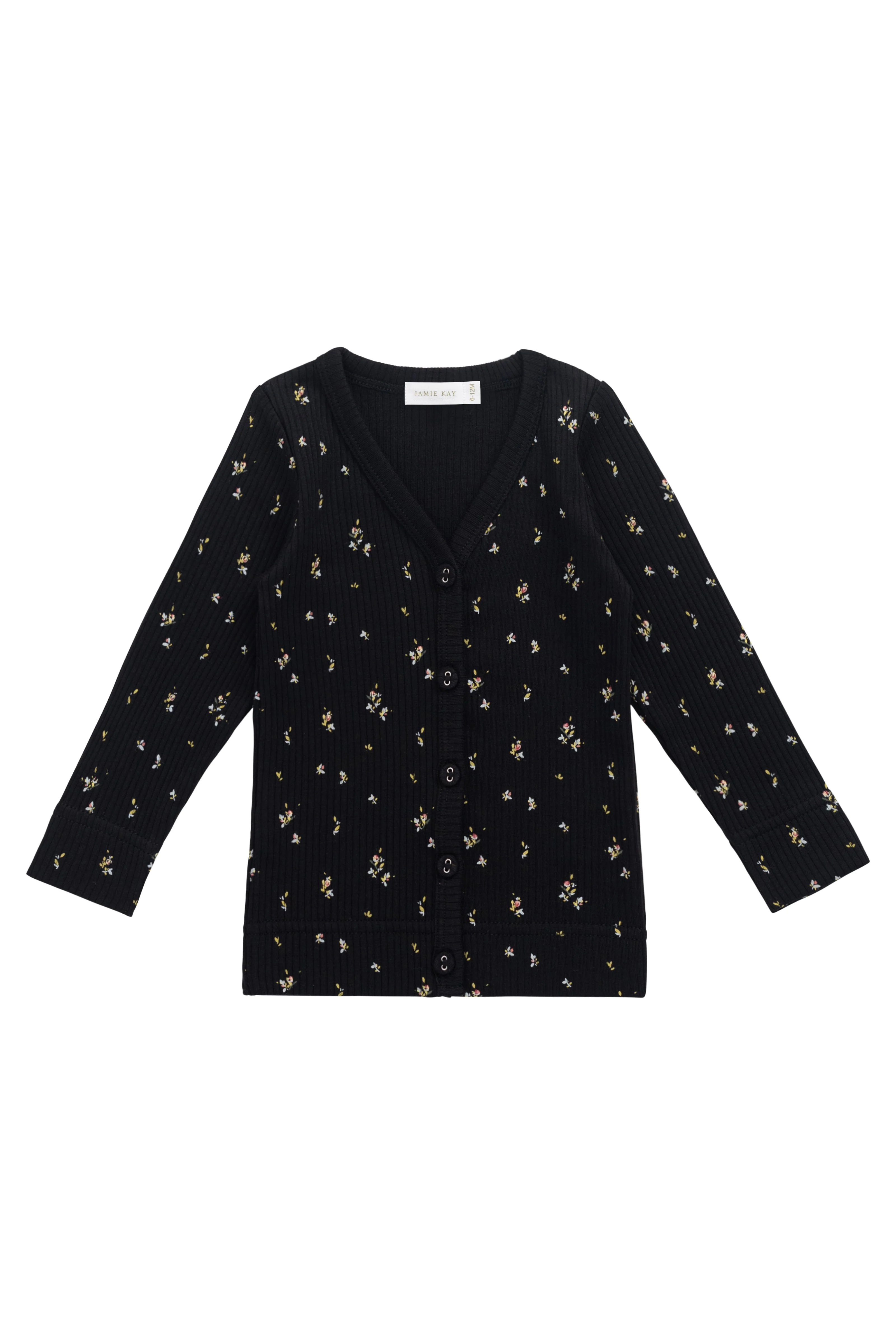 Organic Cotton Modal Cardigan - Dina Ebony - Image 2