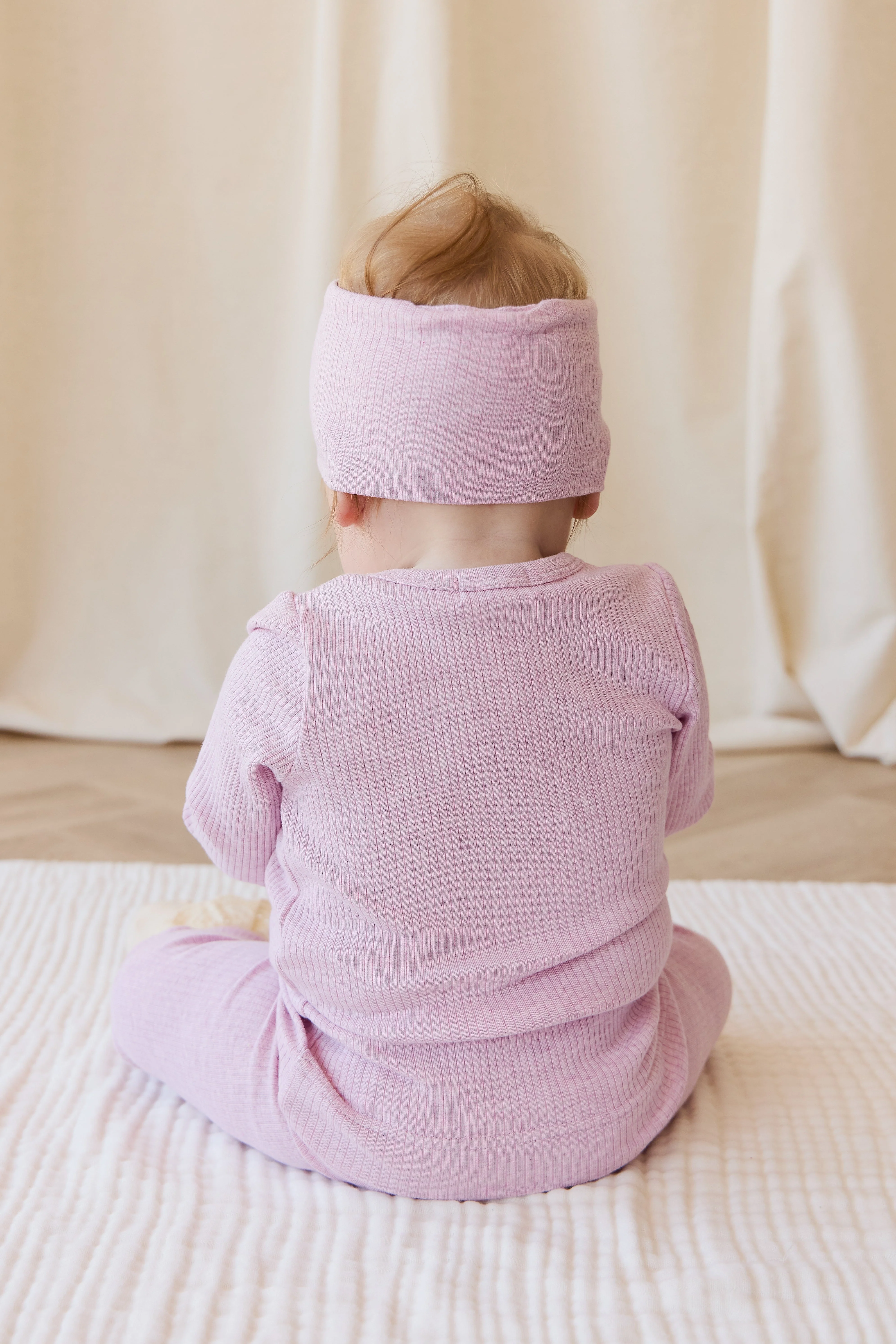 Organic Cotton Modal Cardigan - Orchid Marle - Image 3