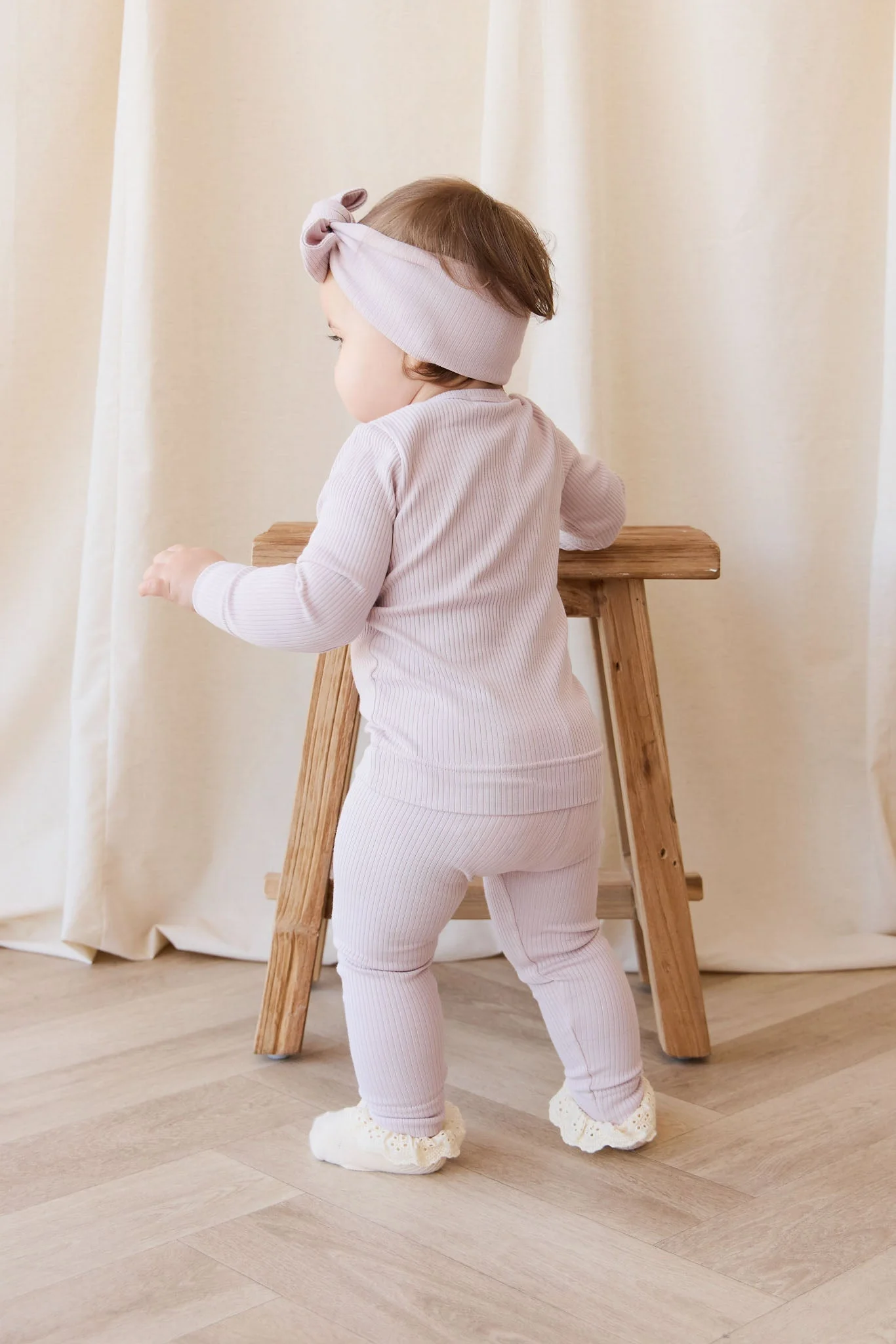 Organic Cotton Modal Cardigan - Violet Tint - Image 3