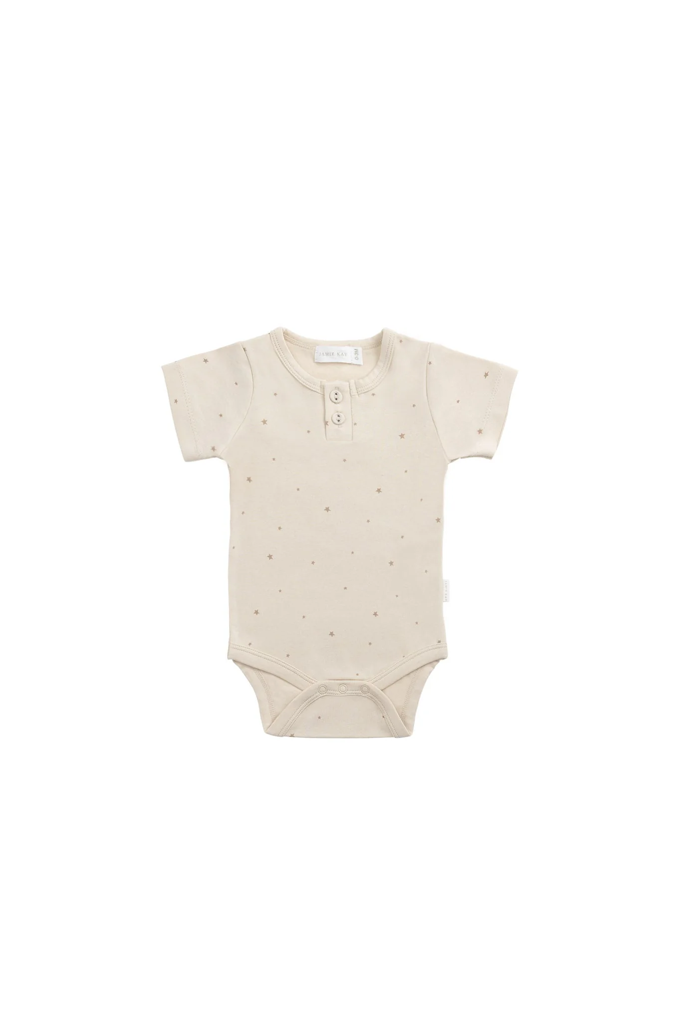 Organic Cotton Modal Darcy Tee Bodysuit - Milky Way Buff - Image 2