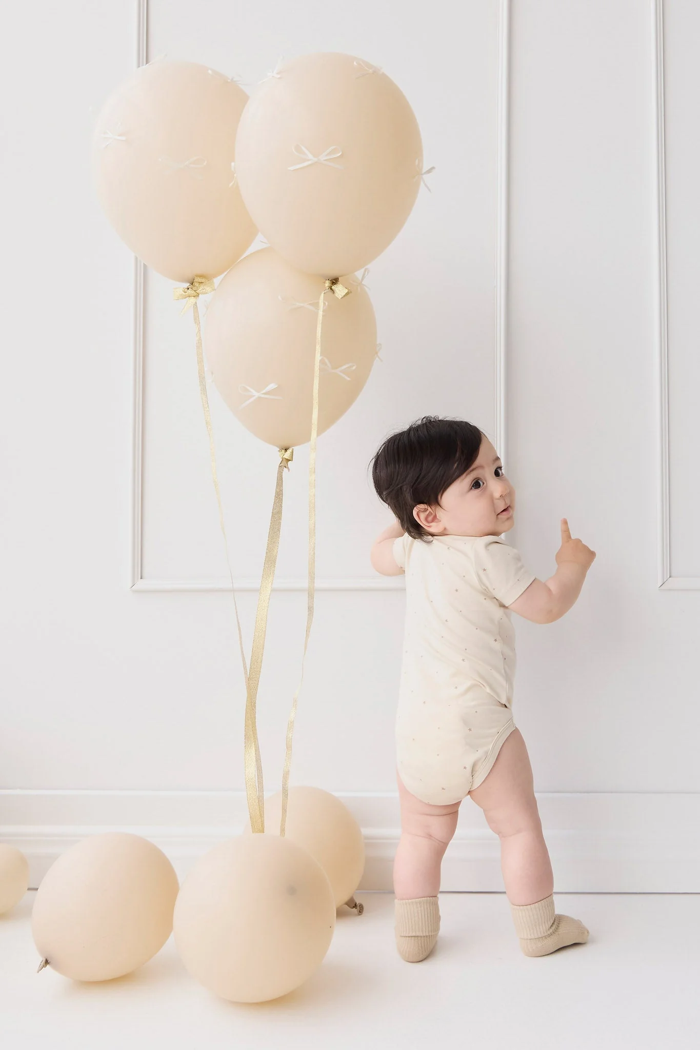 Organic Cotton Modal Darcy Tee Bodysuit - Milky Way Buff - Image 6