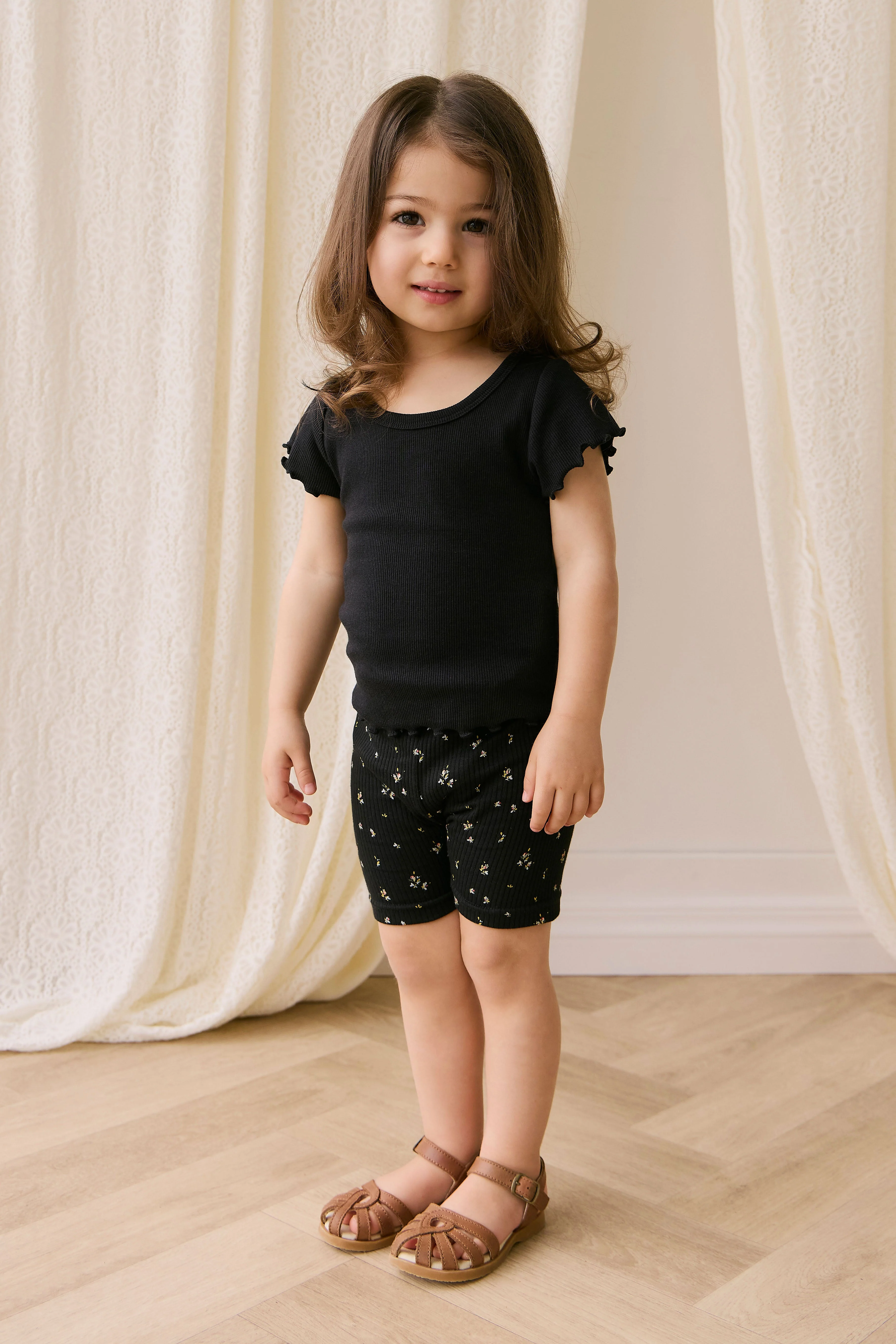 Organic Cotton Modal Elisa Bike Short - Dina Ebony - Image 3