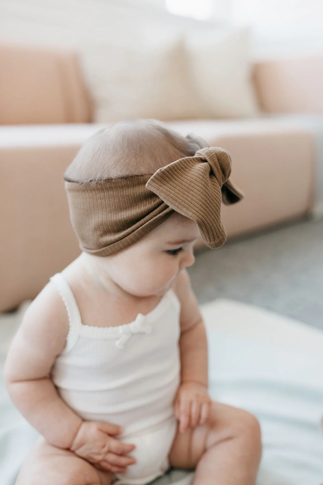 Organic Cotton Modal Headband - Crème Caramel - Image 4