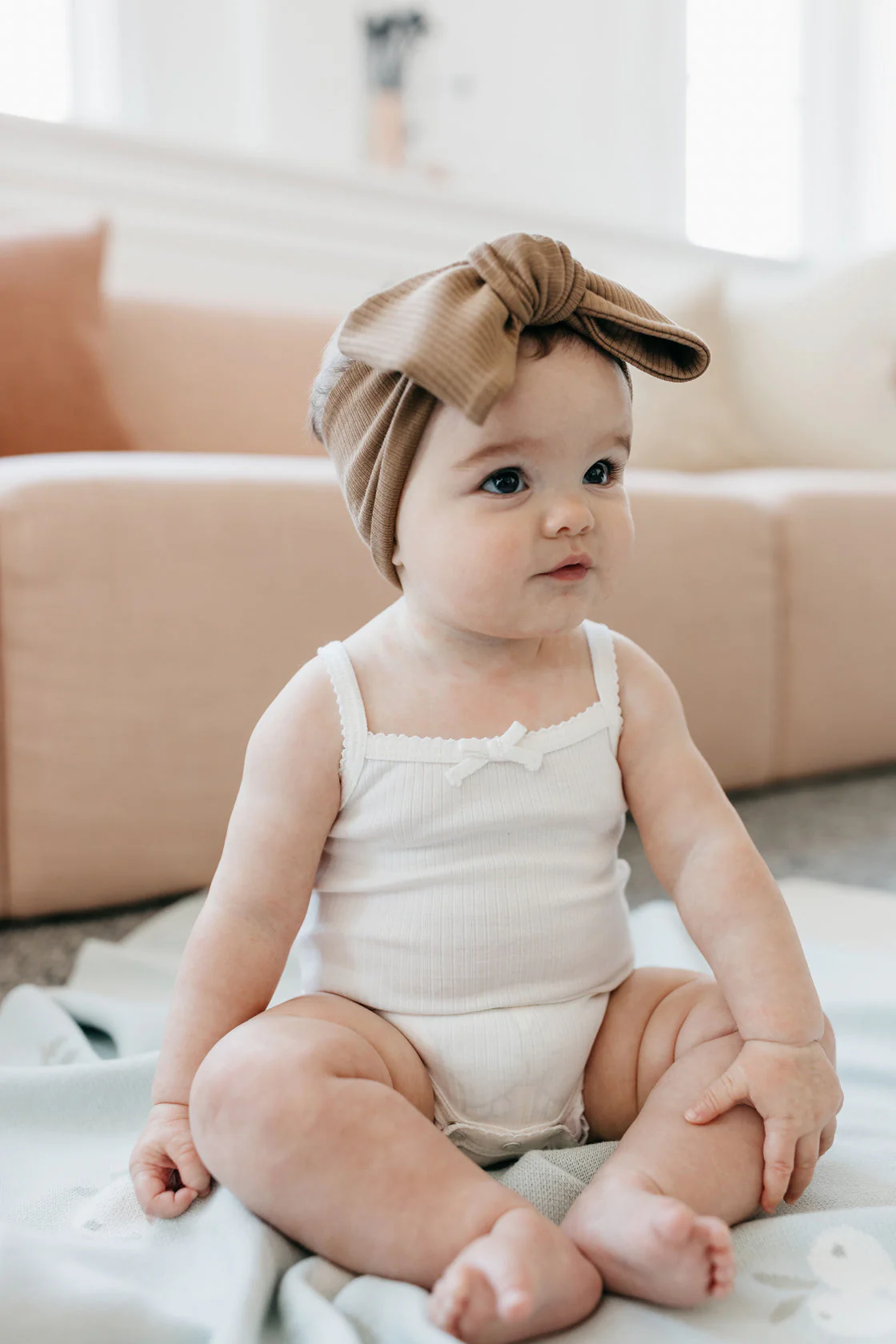 Organic Cotton Modal Headband - Crème Caramel - Image 5