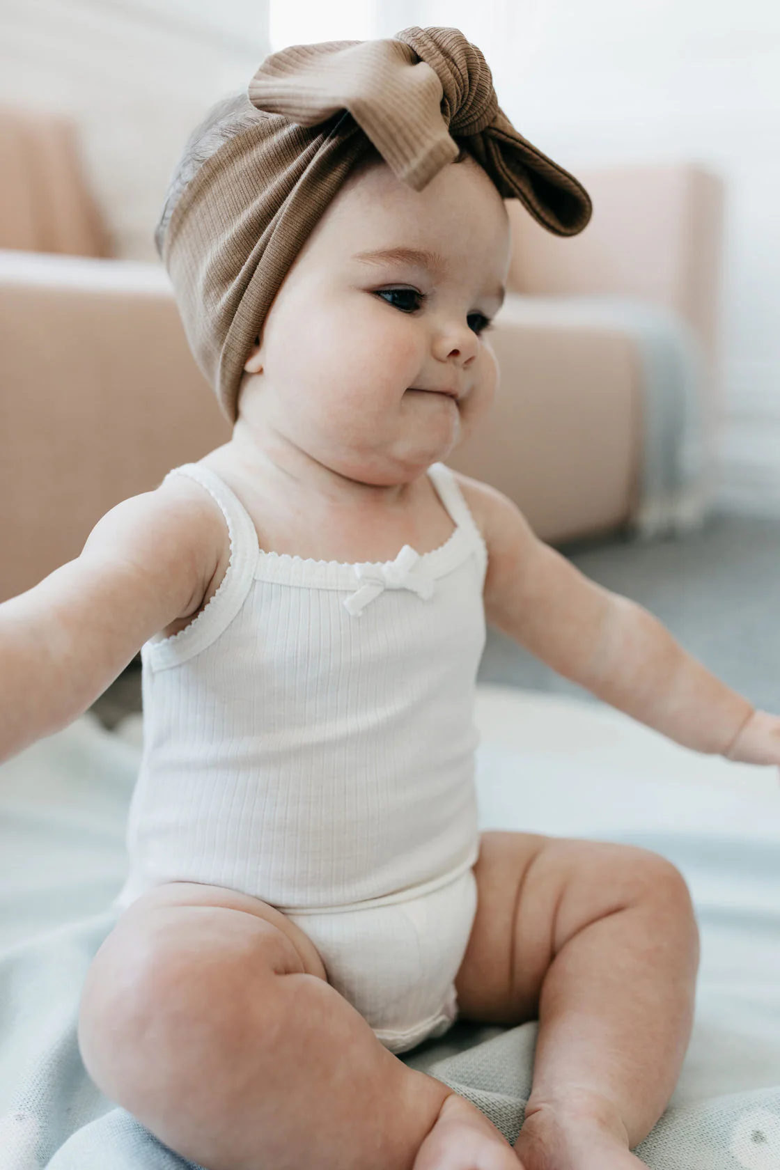 Organic Cotton Modal Headband - Crème Caramel - Image 6