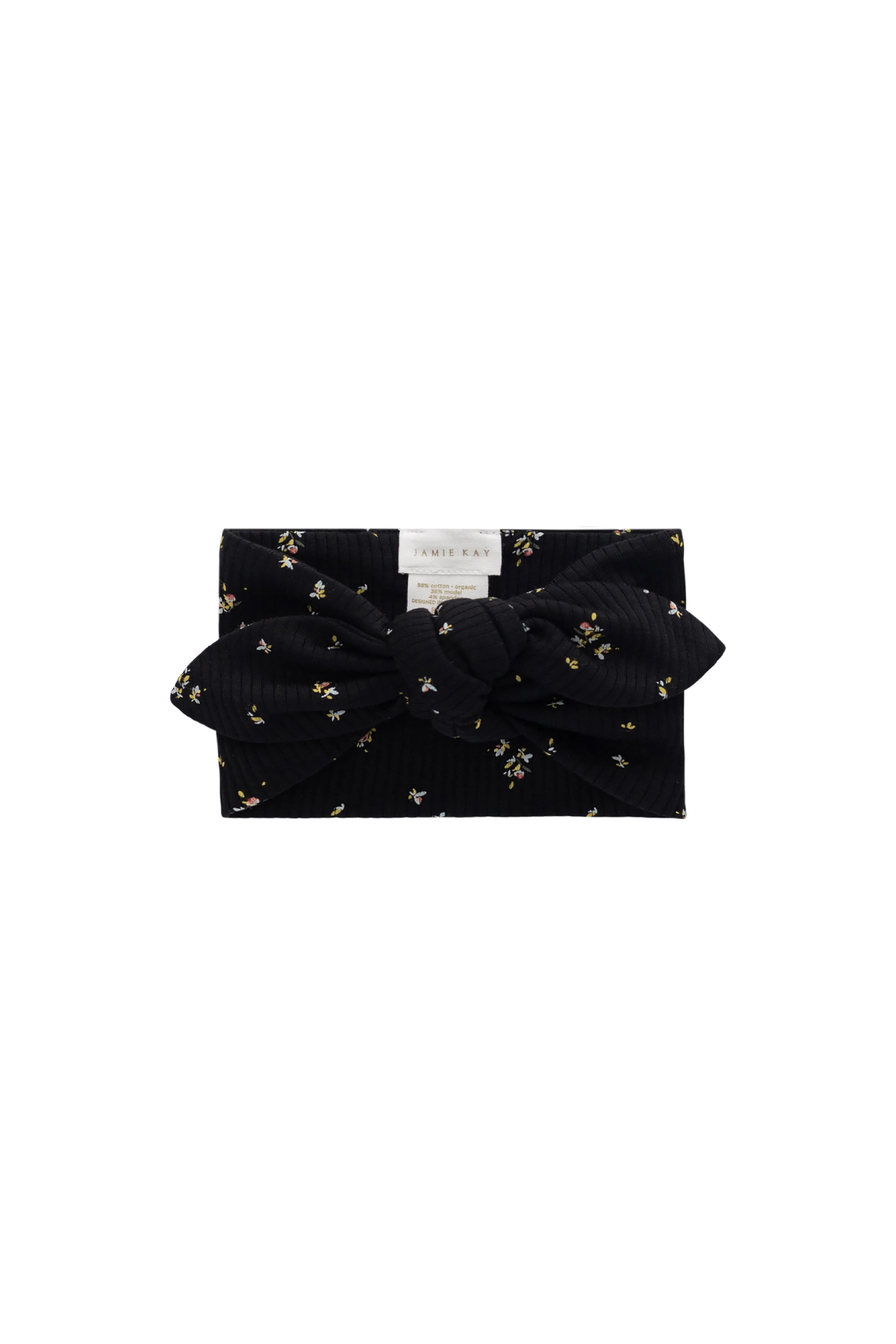 Organic Cotton Modal Headband - Dina Ebony - Image 2