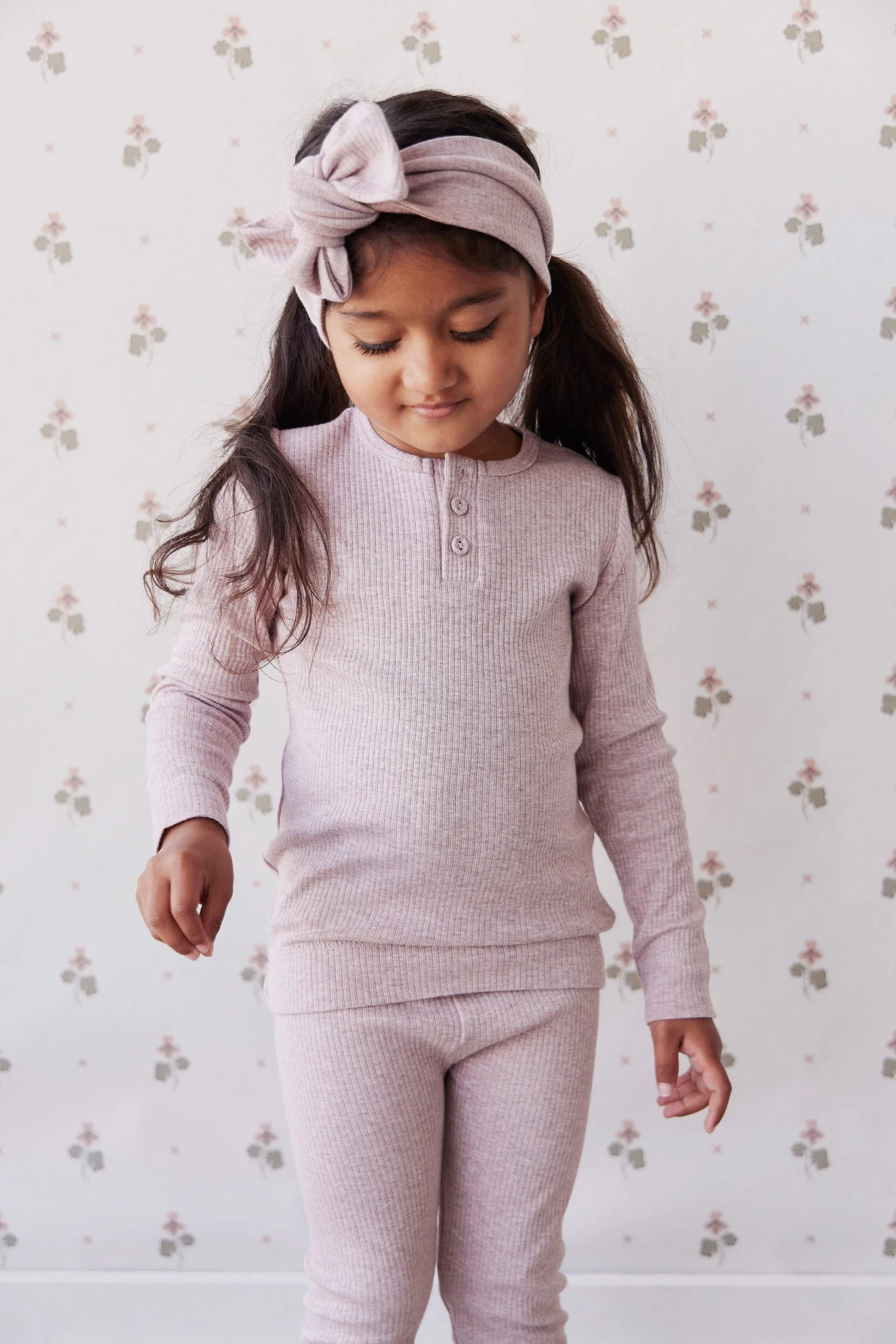 Organic Cotton Modal Headband - Mushroom Marle - Image 5
