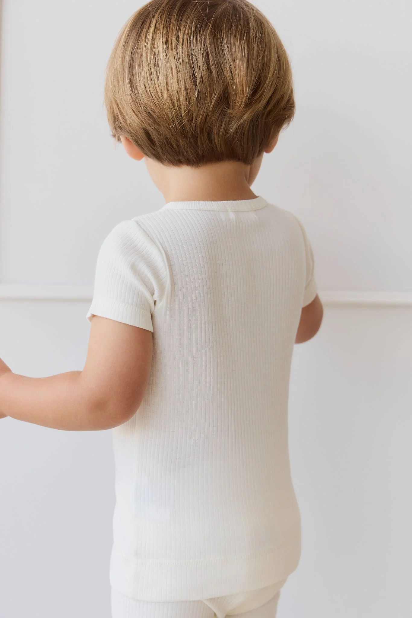 Organic Cotton Modal Henley Tee - Milk - Image 4