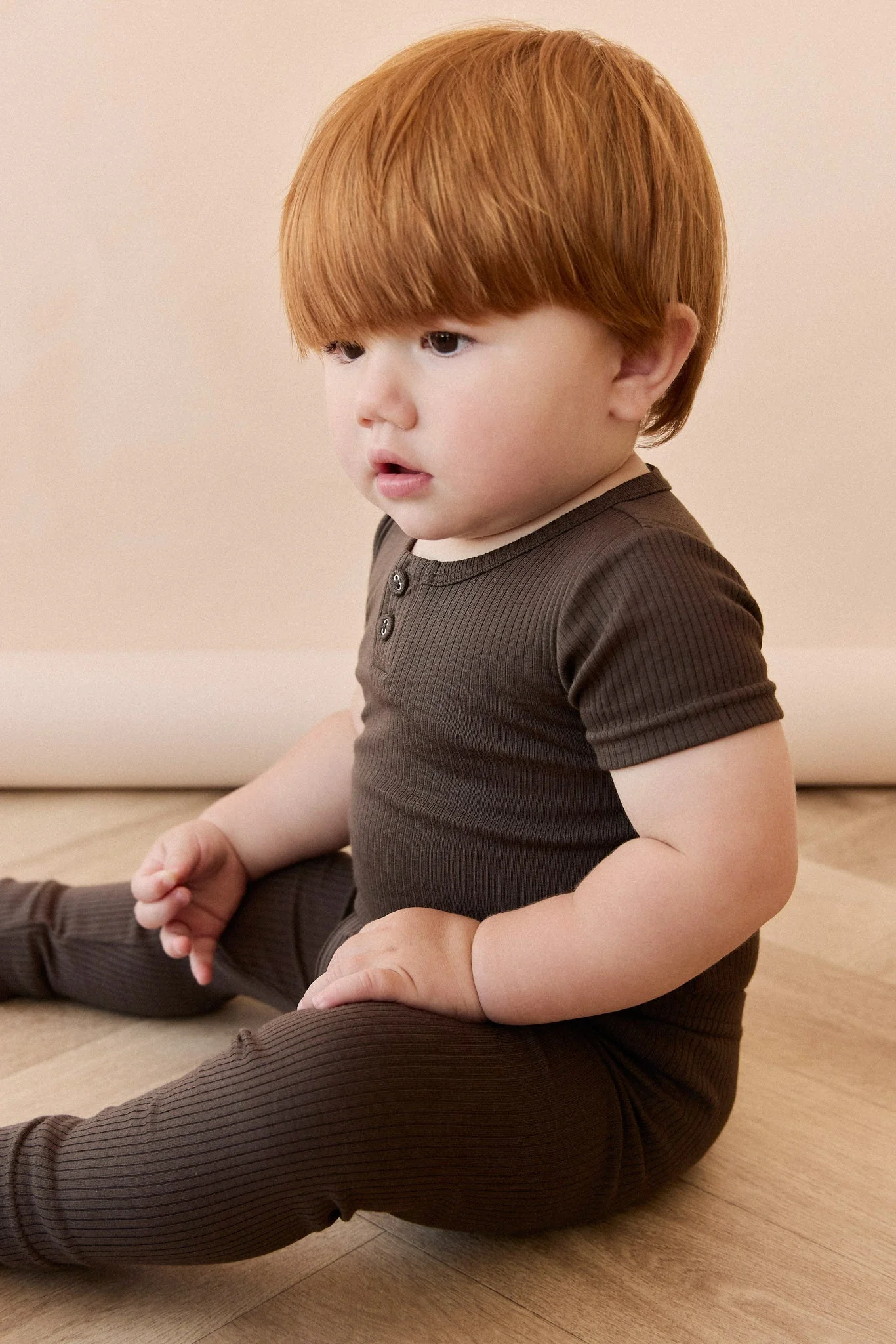 Organic Cotton Modal Legging - Dark Coffee - Image 2