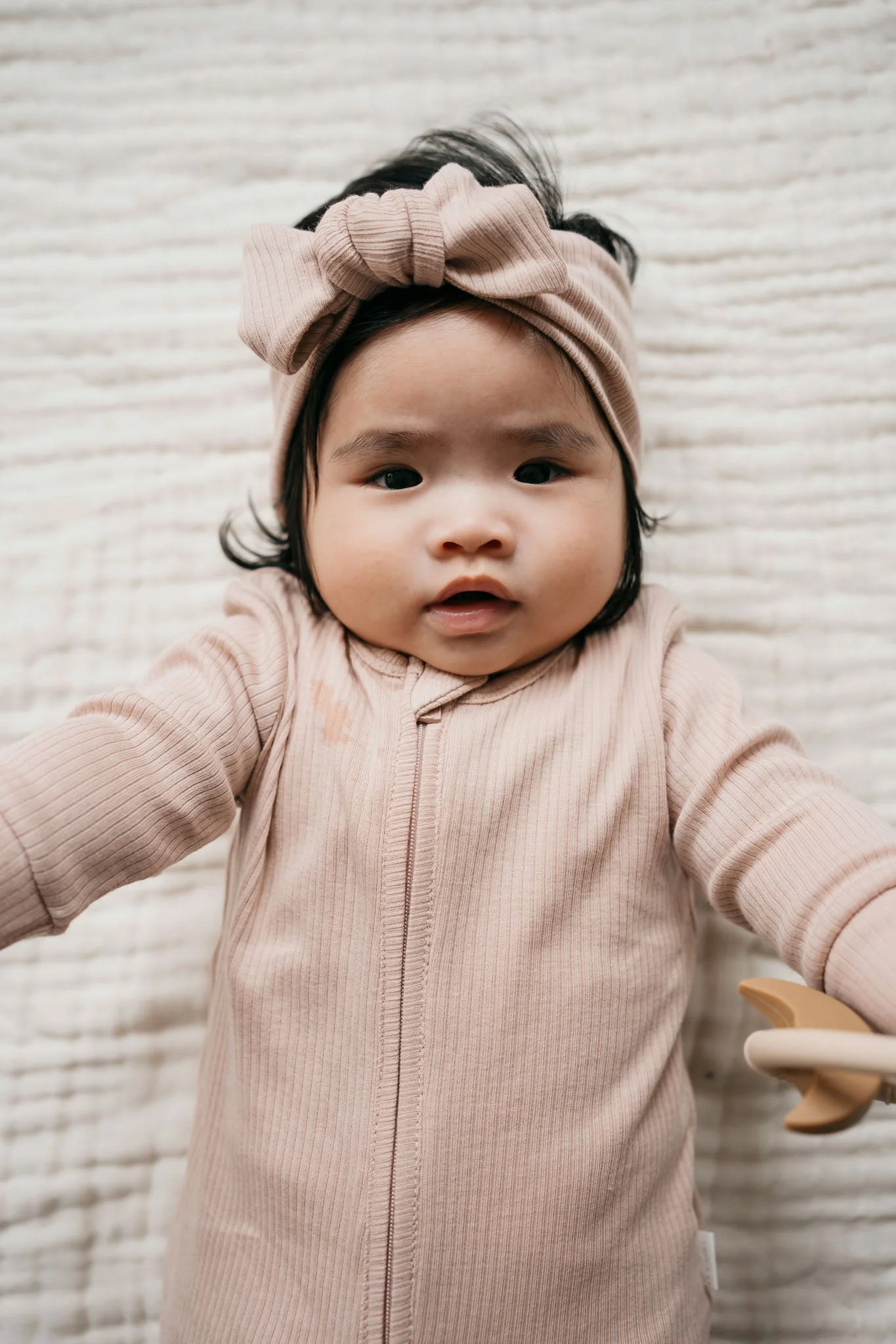 Organic Cotton Modal Lilian Headband - Dusky Rose - Image 10