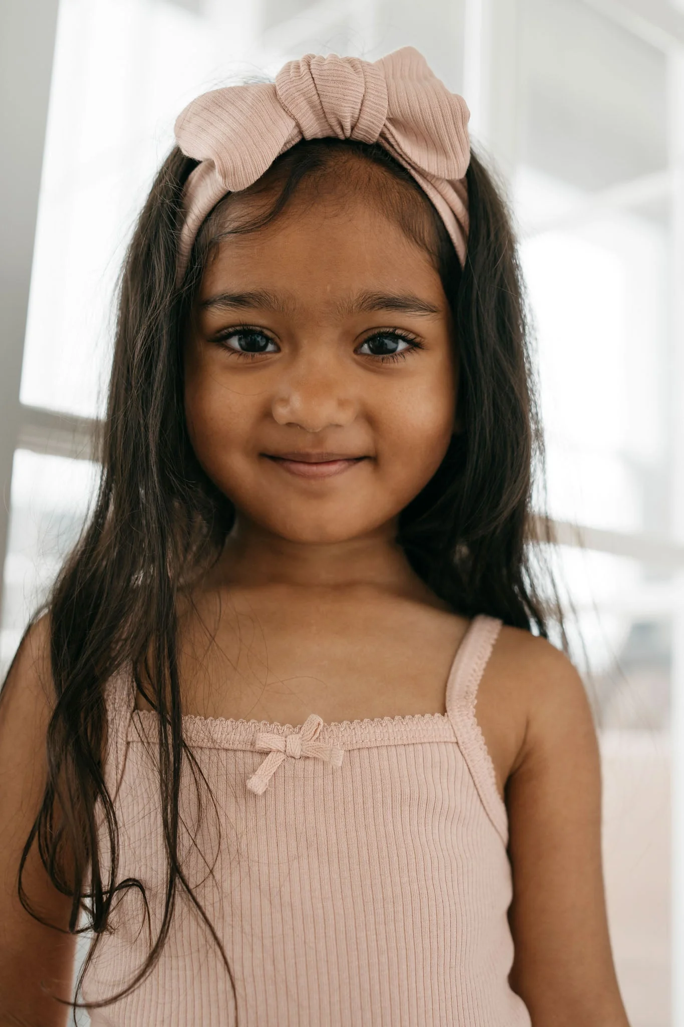 Organic Cotton Modal Lilian Headband - Dusky Rose - Image 12