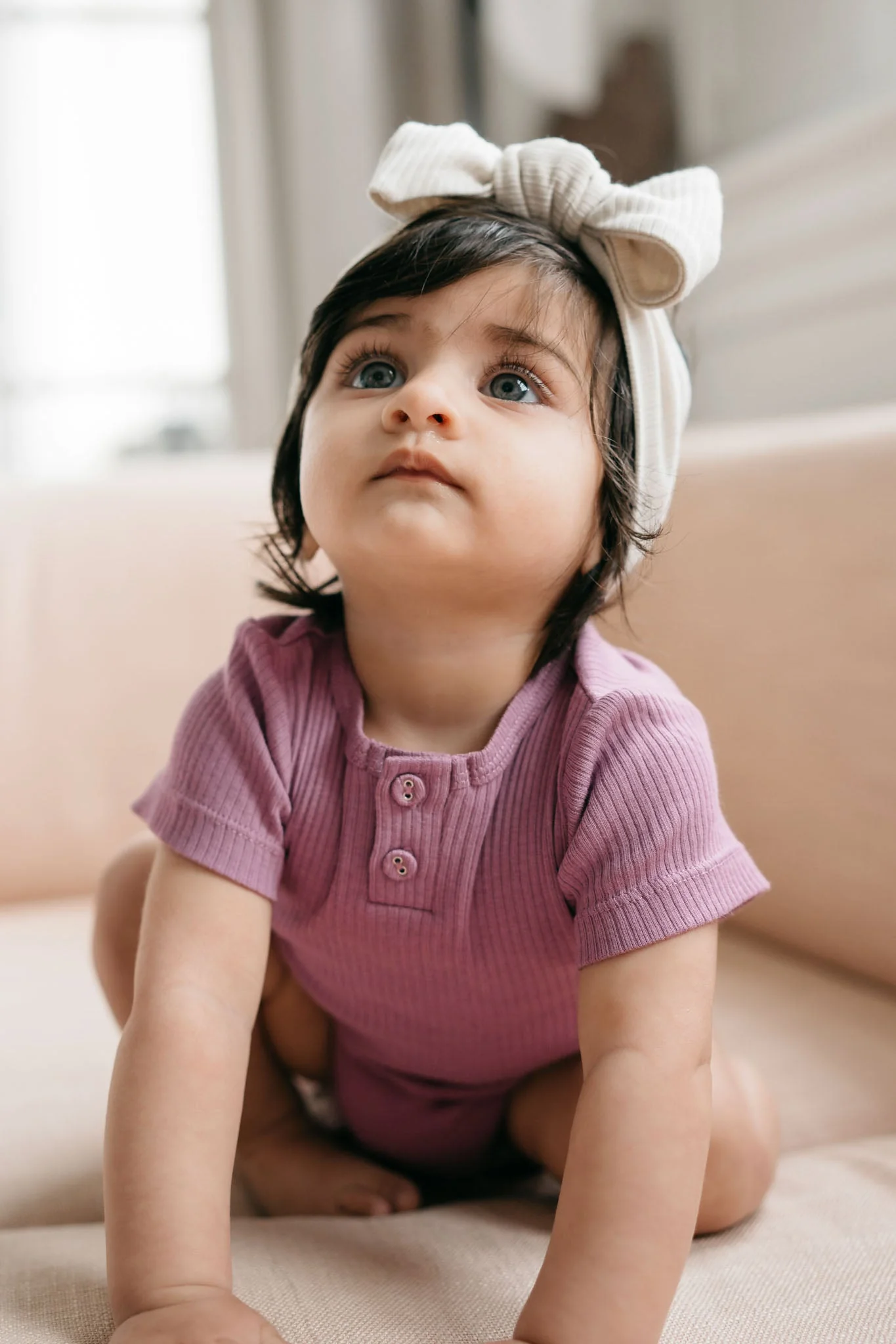 Organic Cotton Modal Lilian Headband - Dusky Rose - Image 13