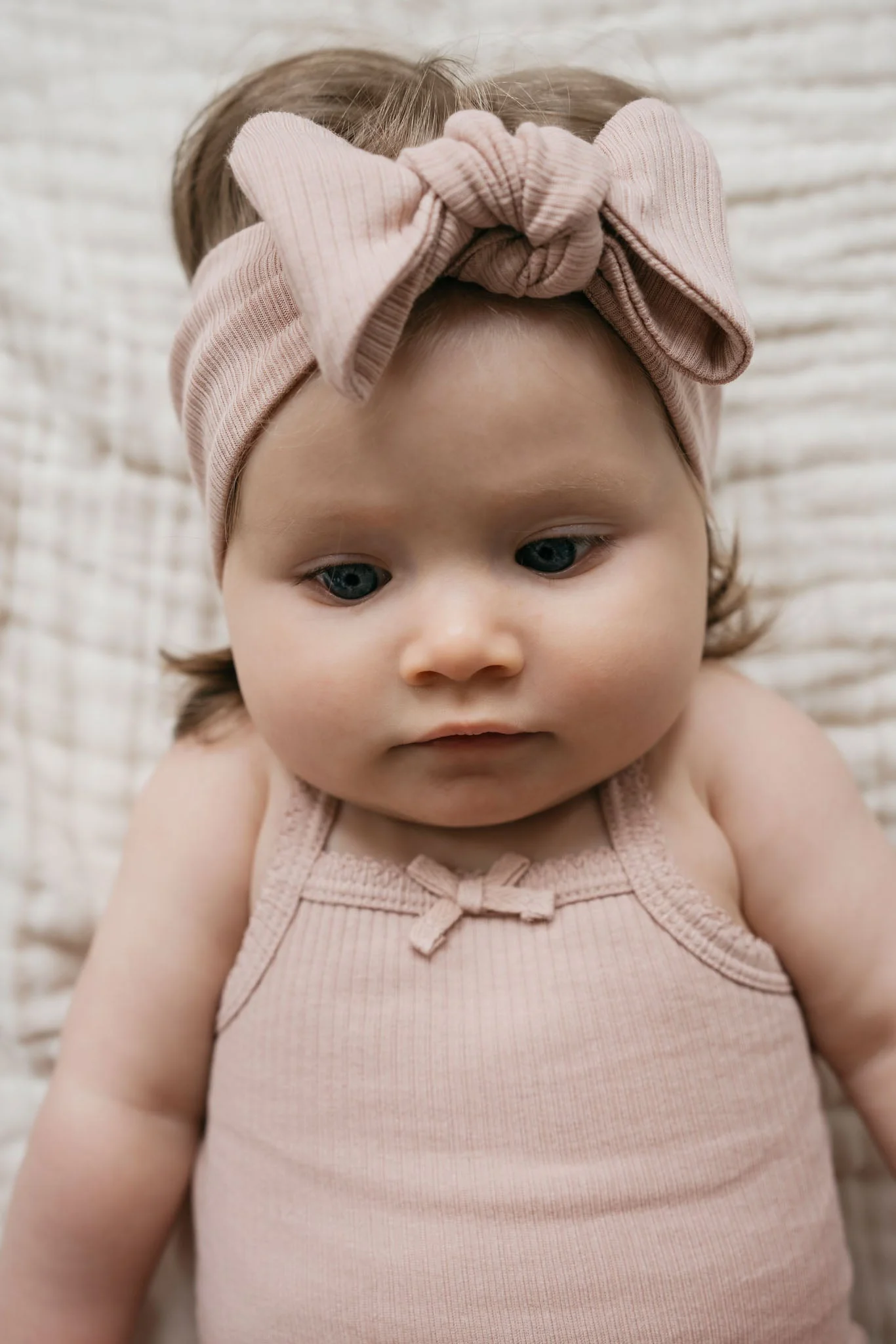 Organic Cotton Modal Lilian Headband - Dusky Rose - Image 5