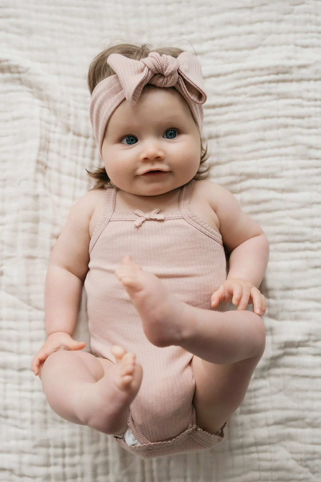 Organic Cotton Modal Lilian Headband - Dusky Rose - Image 6