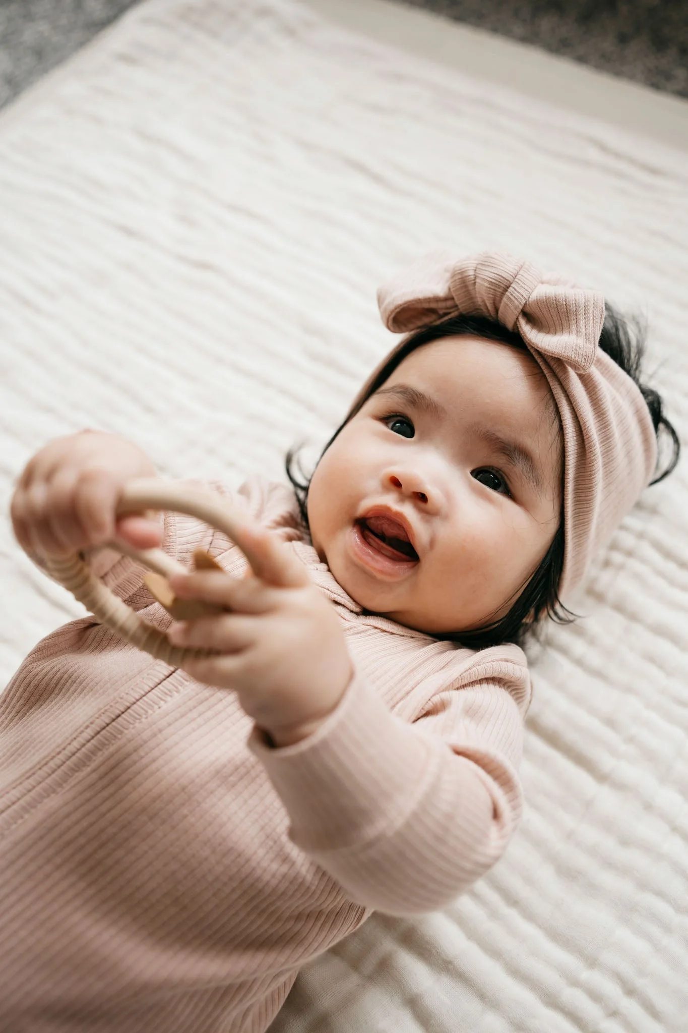 Organic Cotton Modal Lilian Headband - Dusky Rose - Image 9