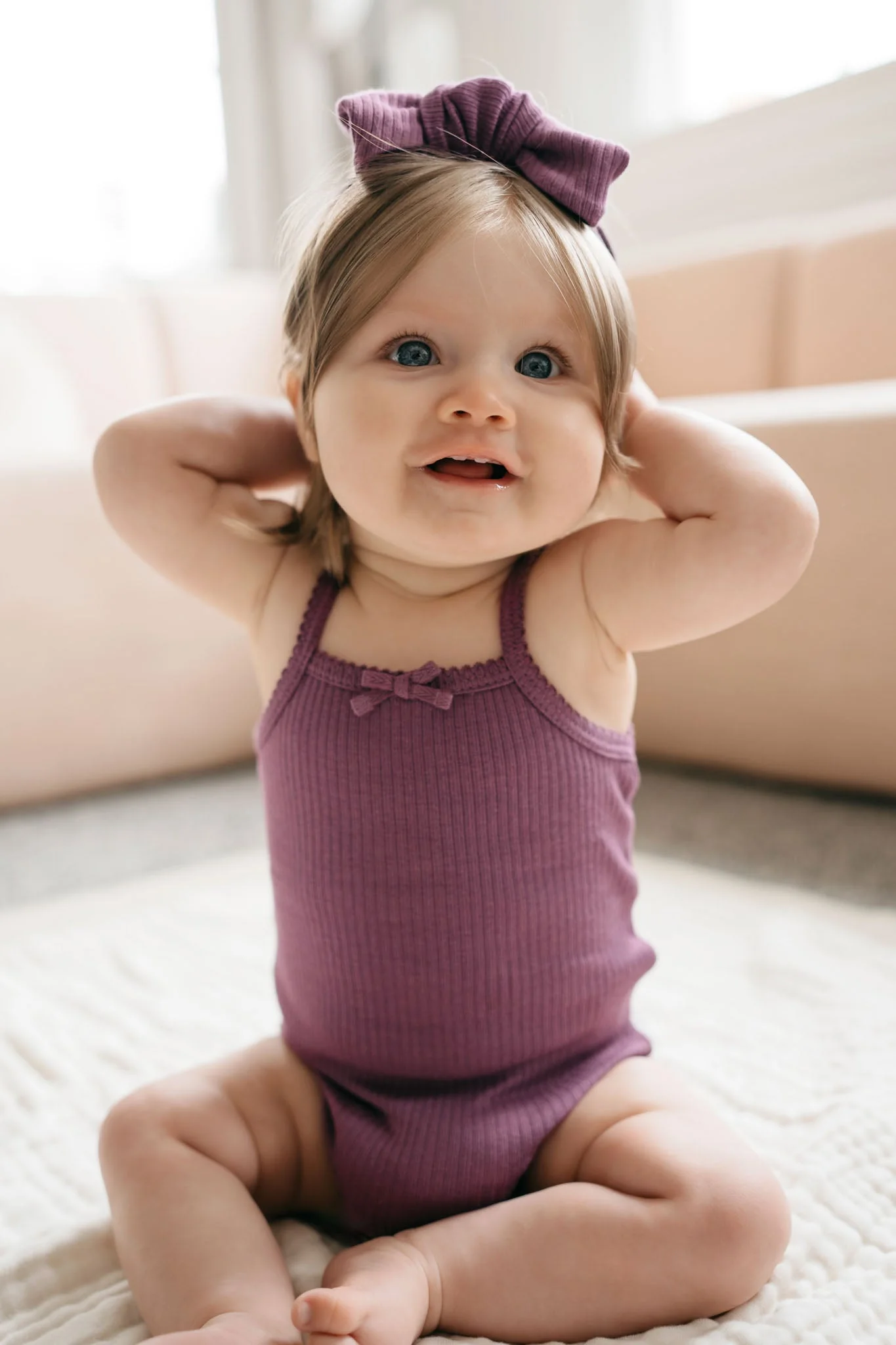 Organic Cotton Modal Lilian Headband - Elderberry - Image 3