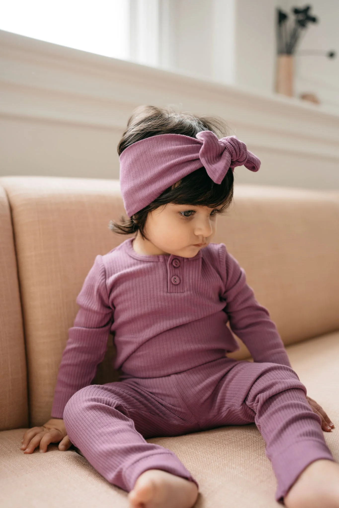 Organic Cotton Modal Lilian Headband - Elderberry - Image 7
