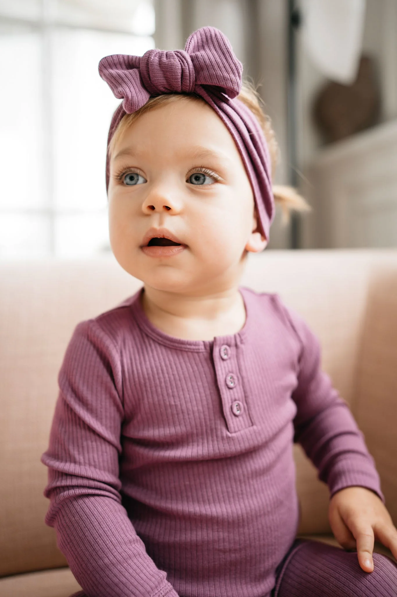 Organic Cotton Modal Lilian Headband - Elderberry - Image 8