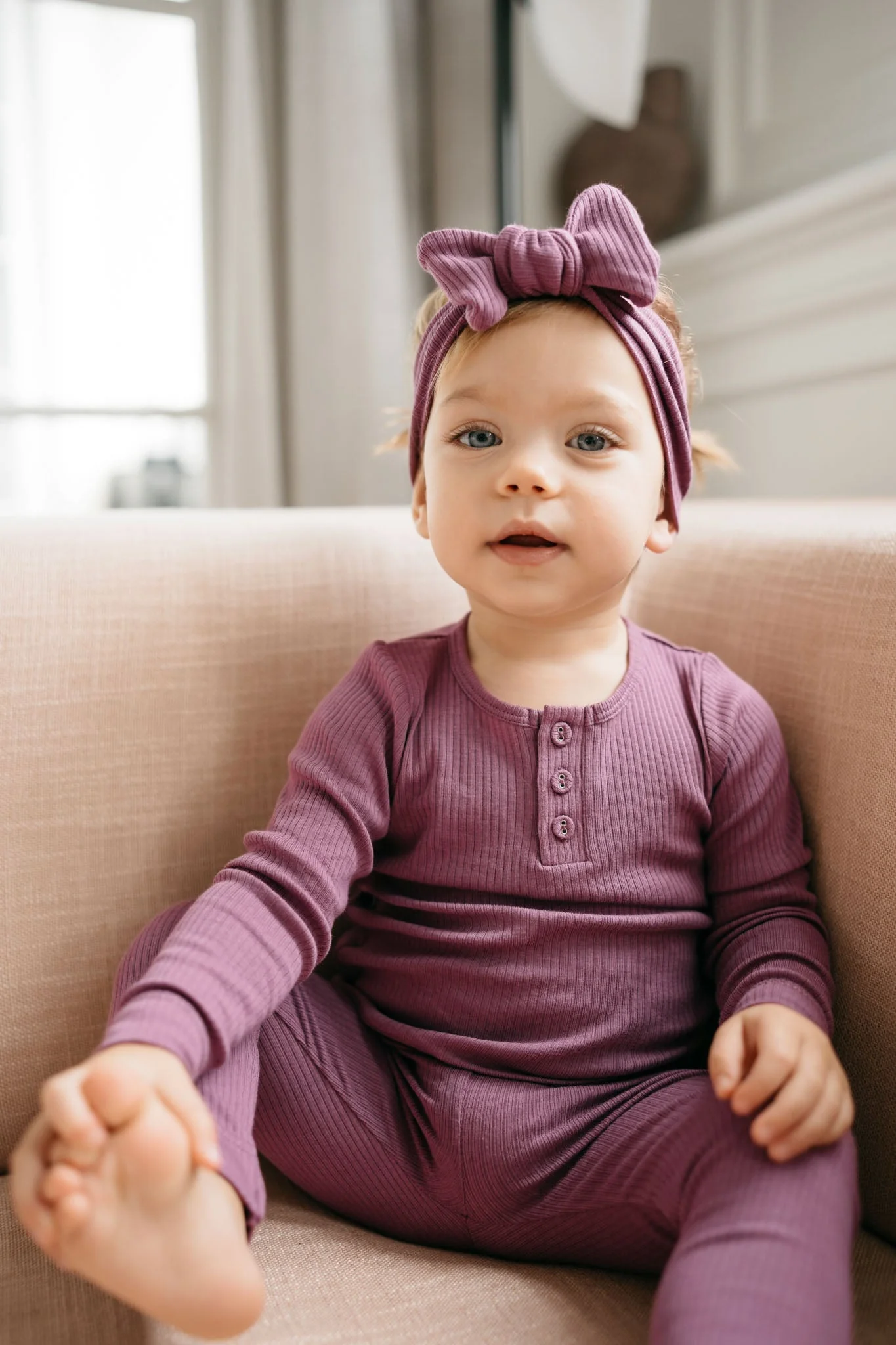 Organic Cotton Modal Lilian Headband - Elderberry - Image 9