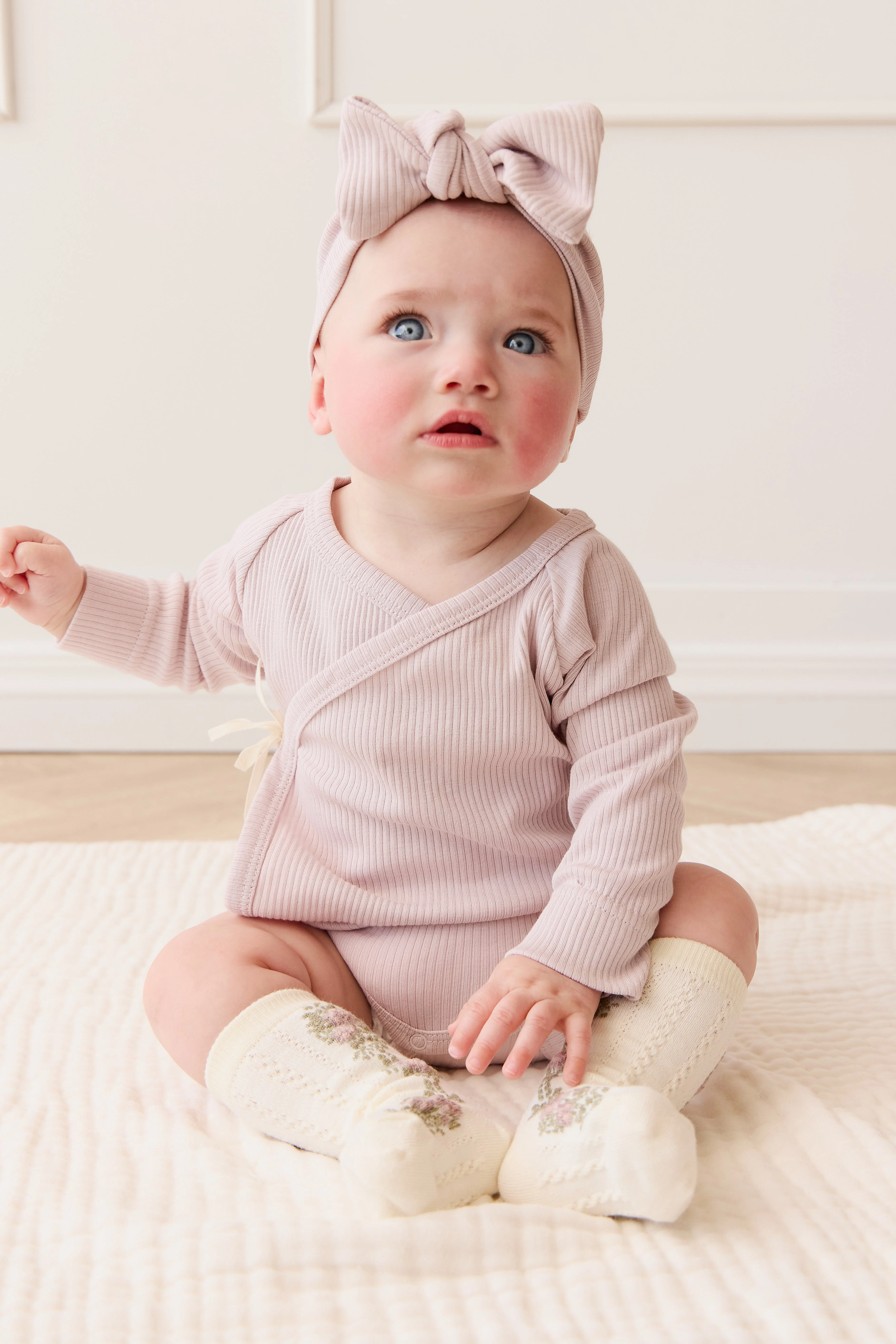 Organic Cotton Modal Lilian Headband - Violet Tint - Image 2