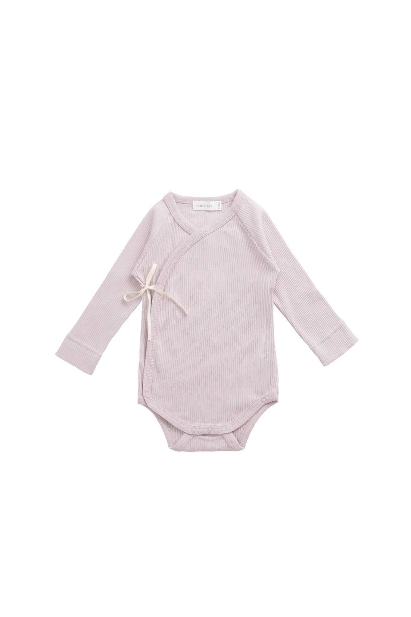 Organic Cotton Modal Marina Long Sleeve Bodysuit - Violet Tint - Image 2