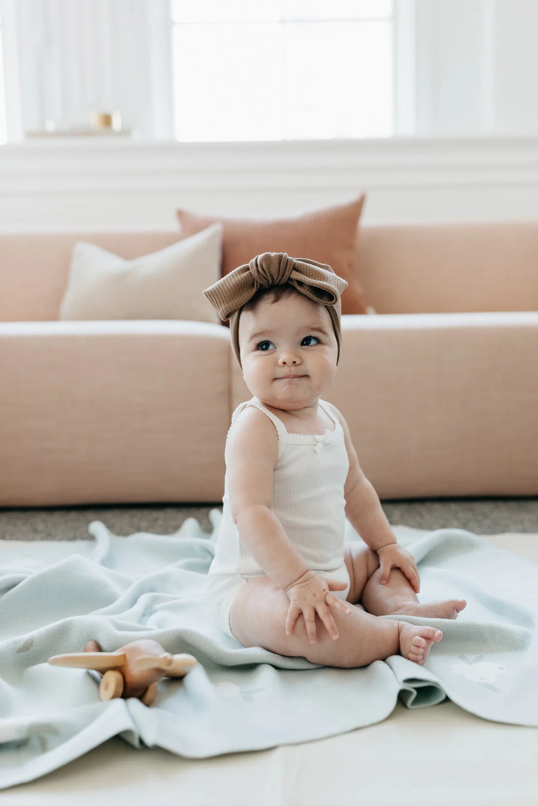 Organic Cotton Modal Singlet Bodysuit  - Milk - Image 10