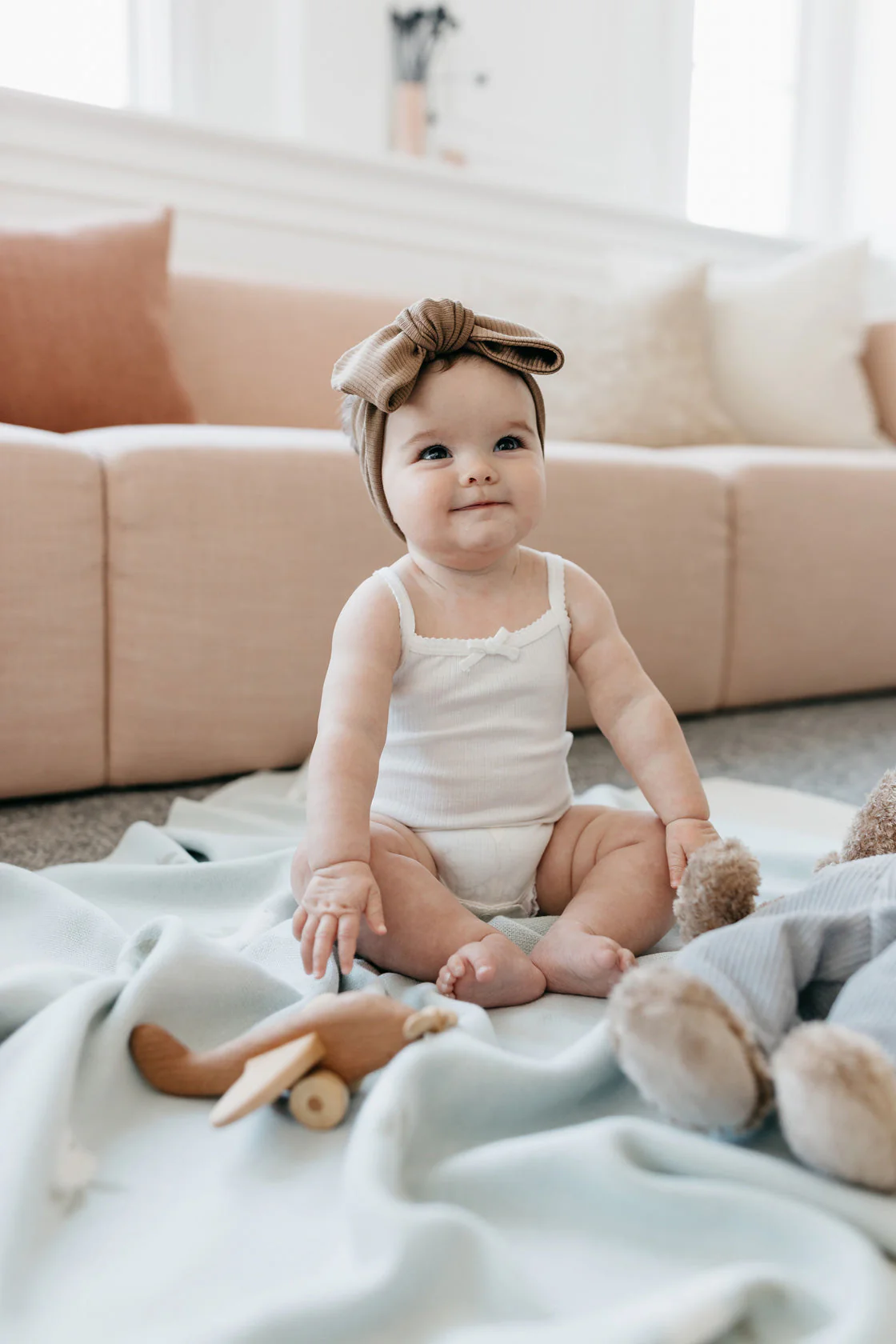 Organic Cotton Modal Singlet Bodysuit  - Milk - Image 4