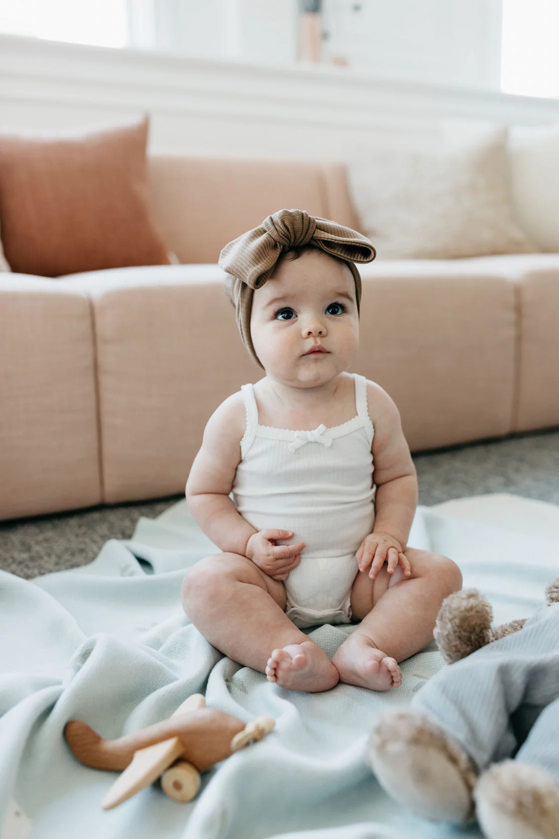 Organic Cotton Modal Singlet Bodysuit  - Milk - Image 5