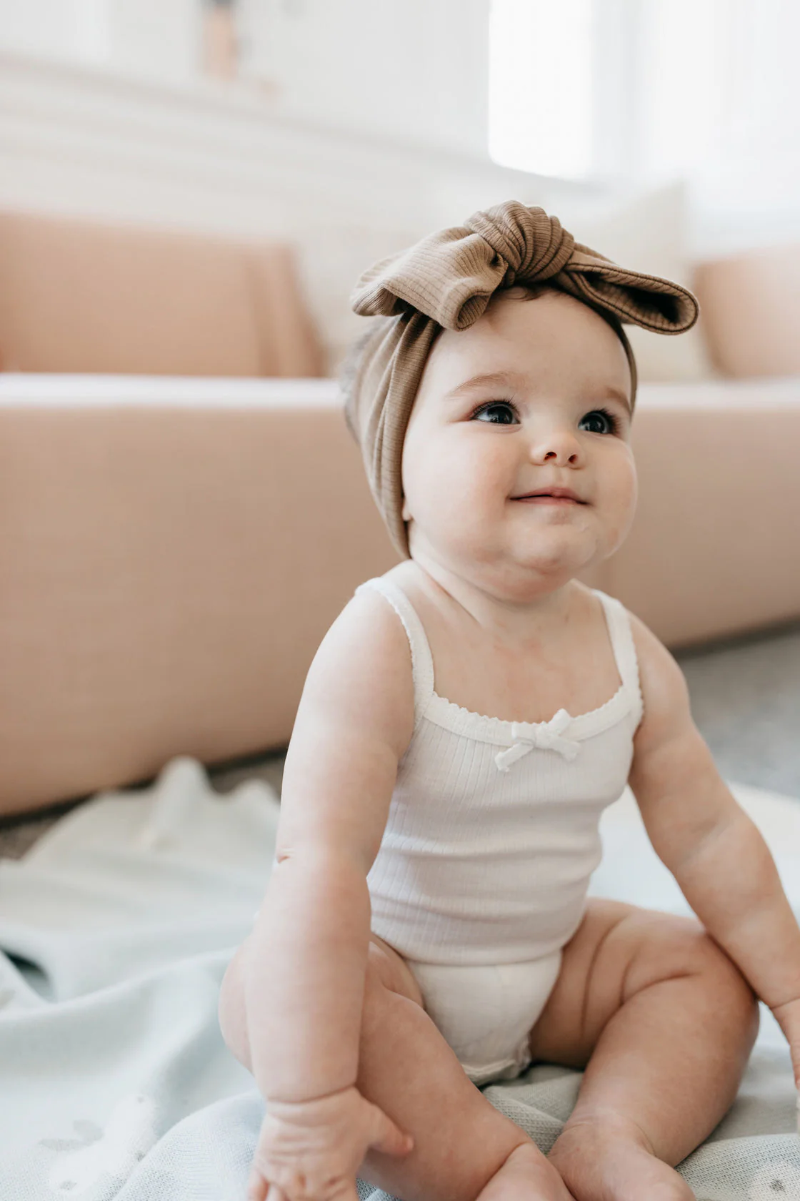 Organic Cotton Modal Singlet Bodysuit  - Milk - Image 6