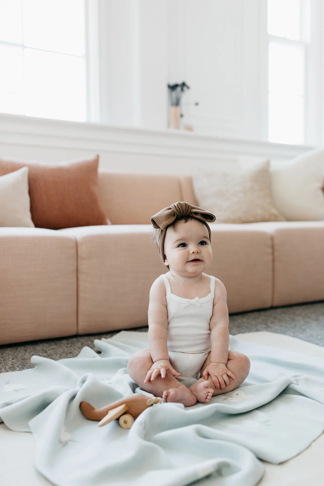 Organic Cotton Modal Singlet Bodysuit  - Milk - Image 8