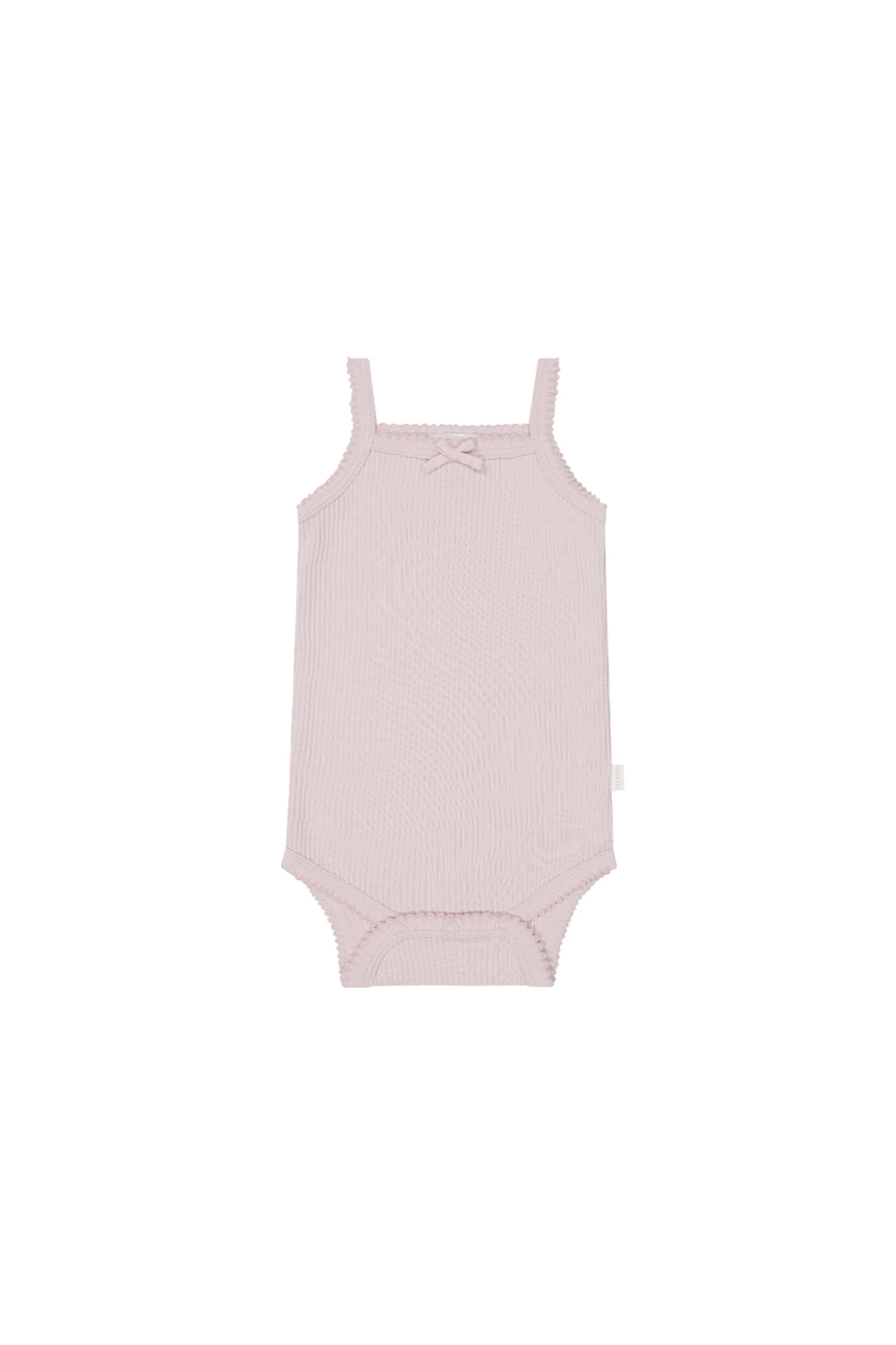 Organic Cotton Modal Singlet Bodysuit - Violet Tint - Image 2
