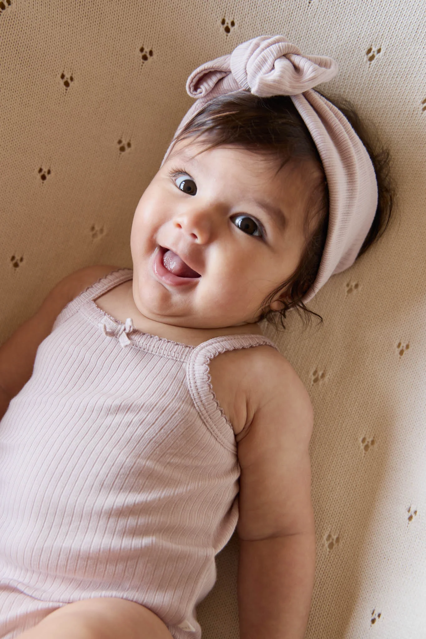 Organic Cotton Modal Singlet Bodysuit - Violet Tint - Image 4