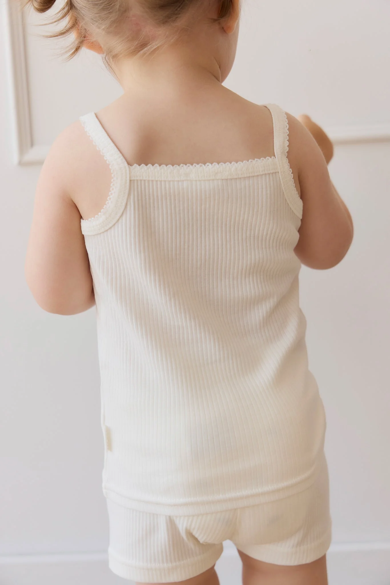 Organic Cotton Modal Singlet - Milk - Image 4