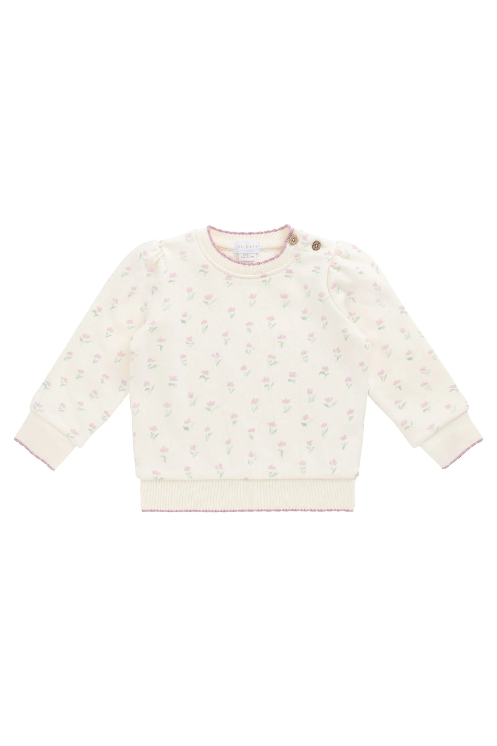 Organic Cotton Monroe Sweatshirt - Lila Pink - Image 2
