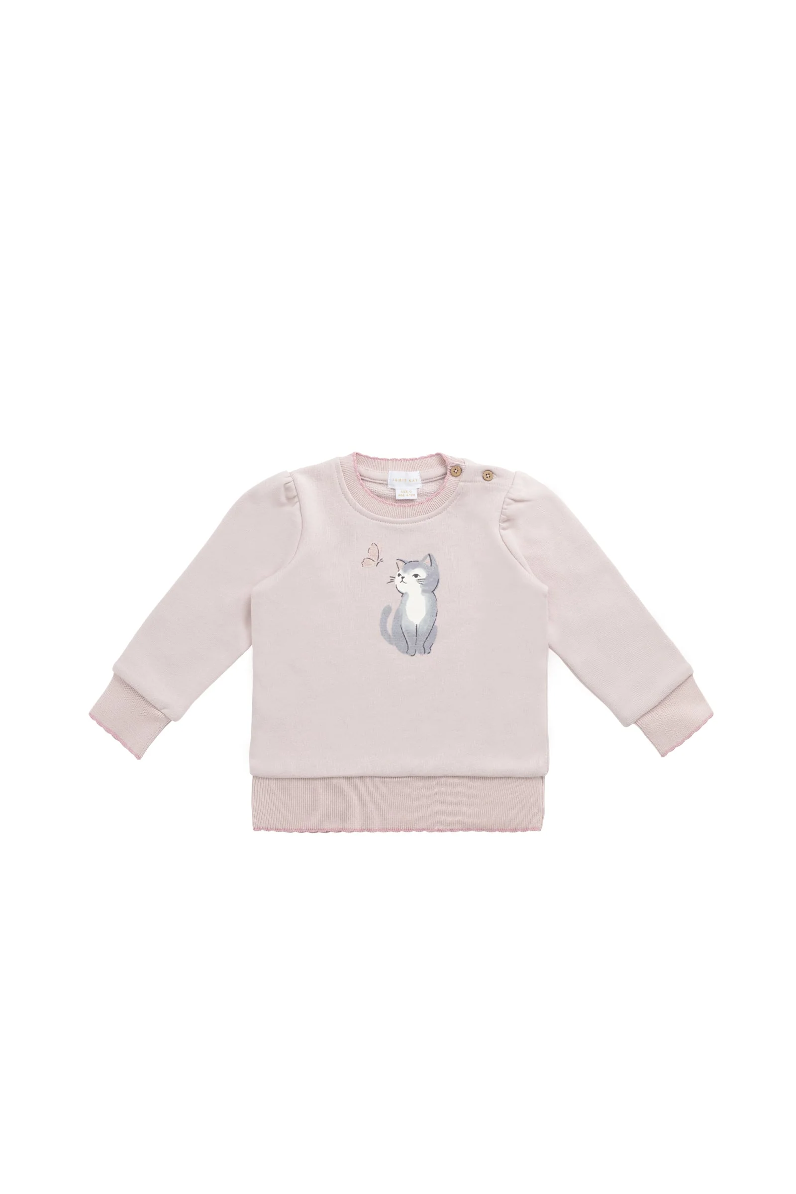 Organic Cotton Monroe Sweatshirt - Little Moon Soft Misty Rose - Image 2