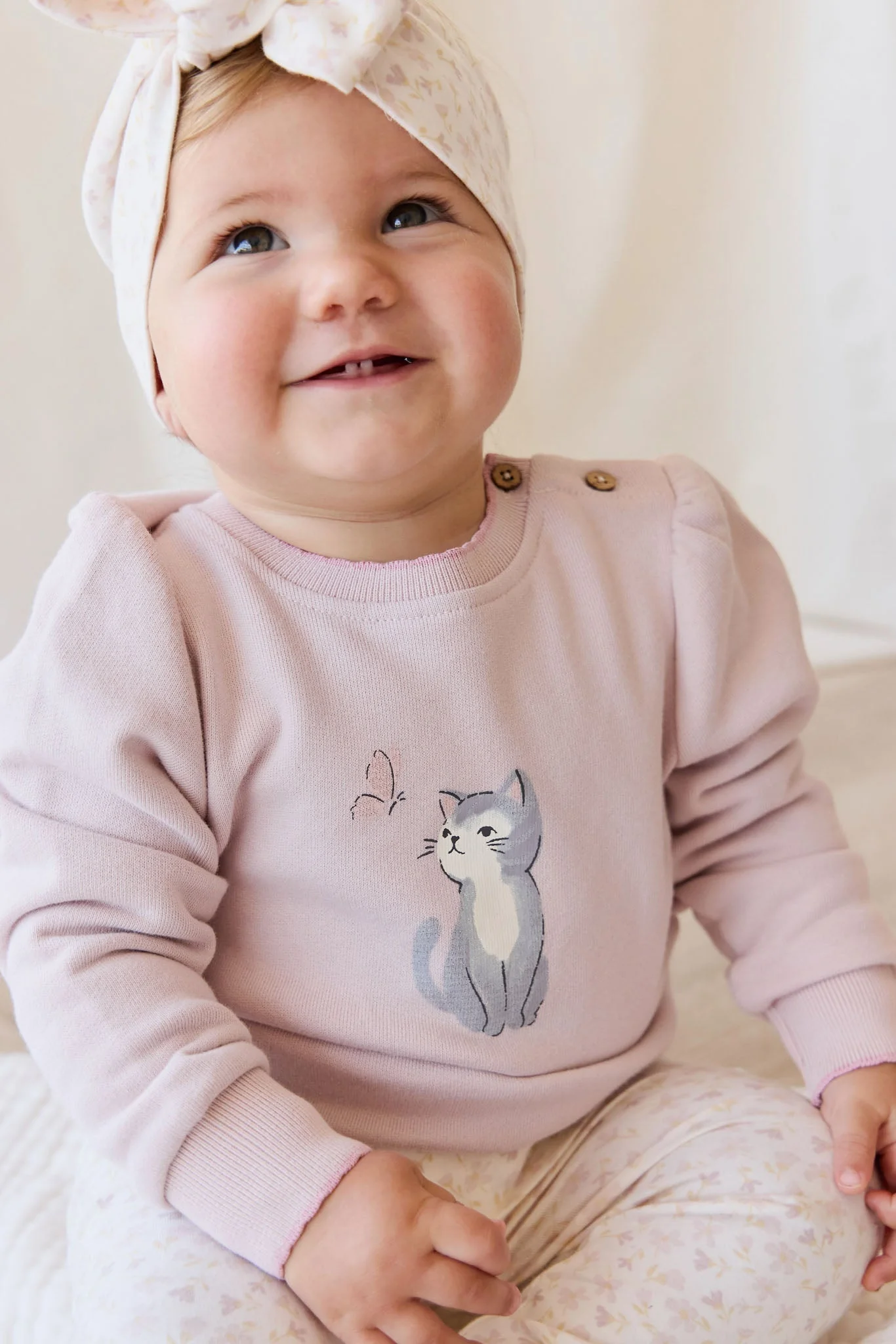 Organic Cotton Monroe Sweatshirt - Little Moon Soft Misty Rose - Image 3