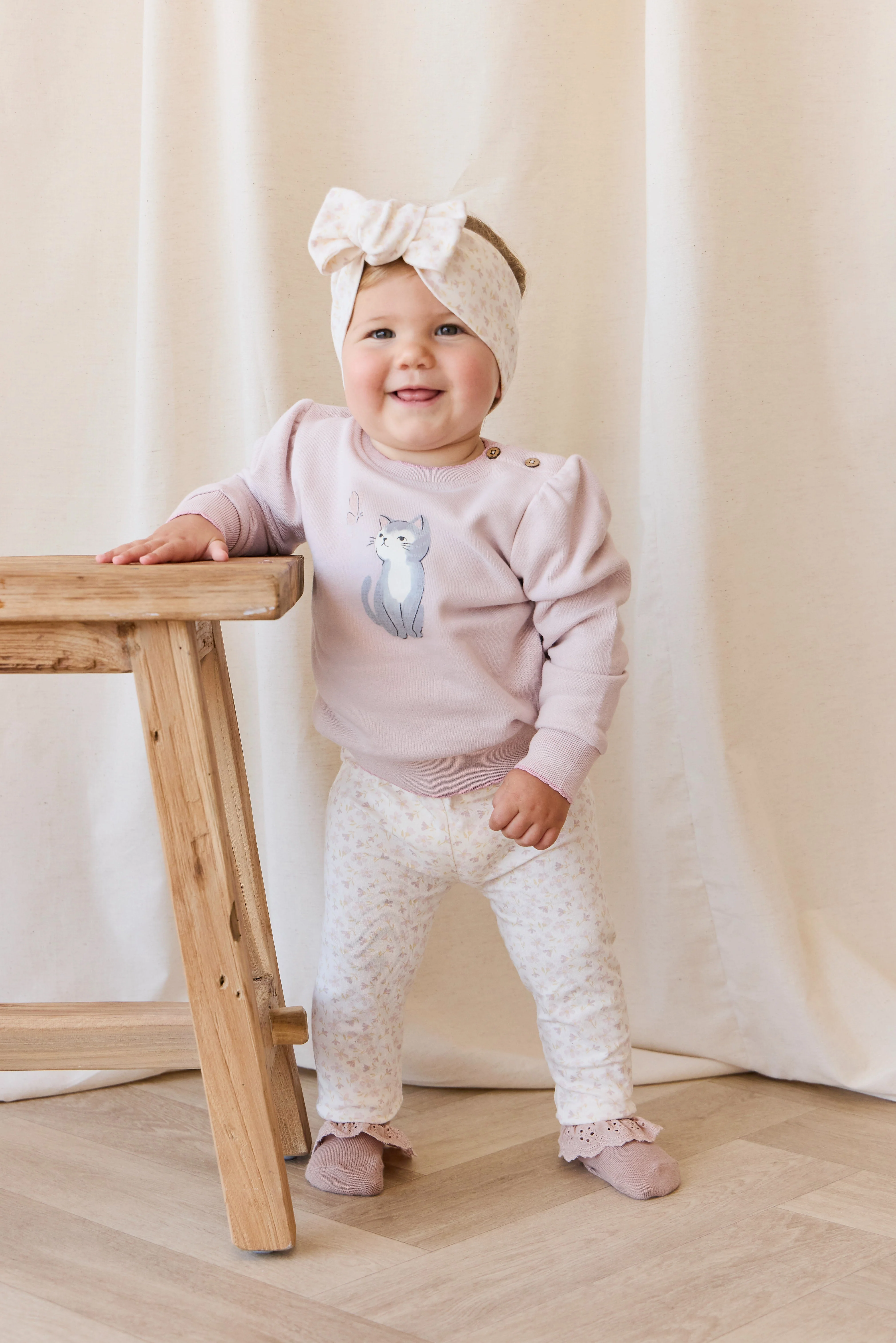 Organic Cotton Monroe Sweatshirt - Little Moon Soft Misty Rose - Image 4