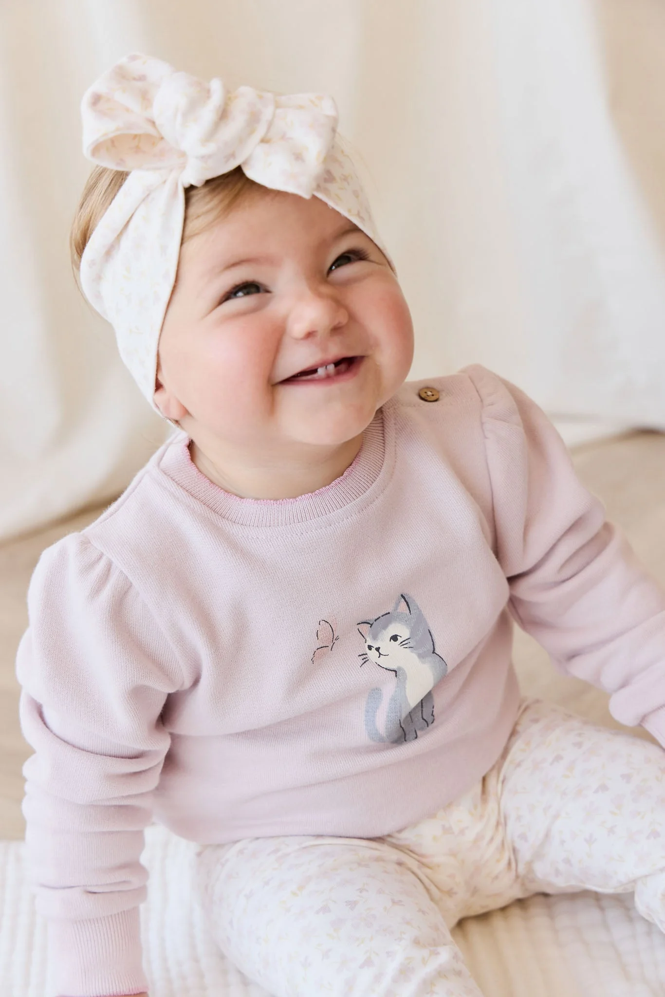 Organic Cotton Monroe Sweatshirt - Little Moon Soft Misty Rose - Image 5