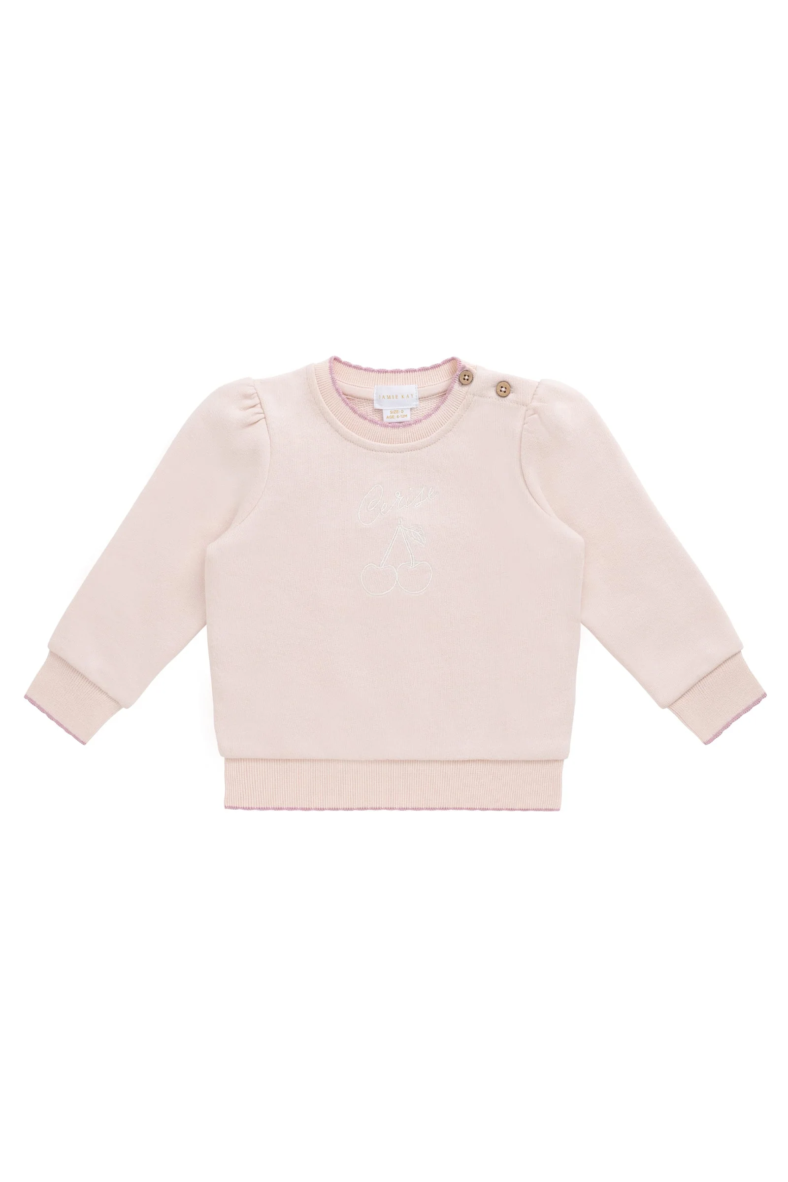 Organic Cotton Monroe Sweatshirt - Morganite Cerise - Image 3