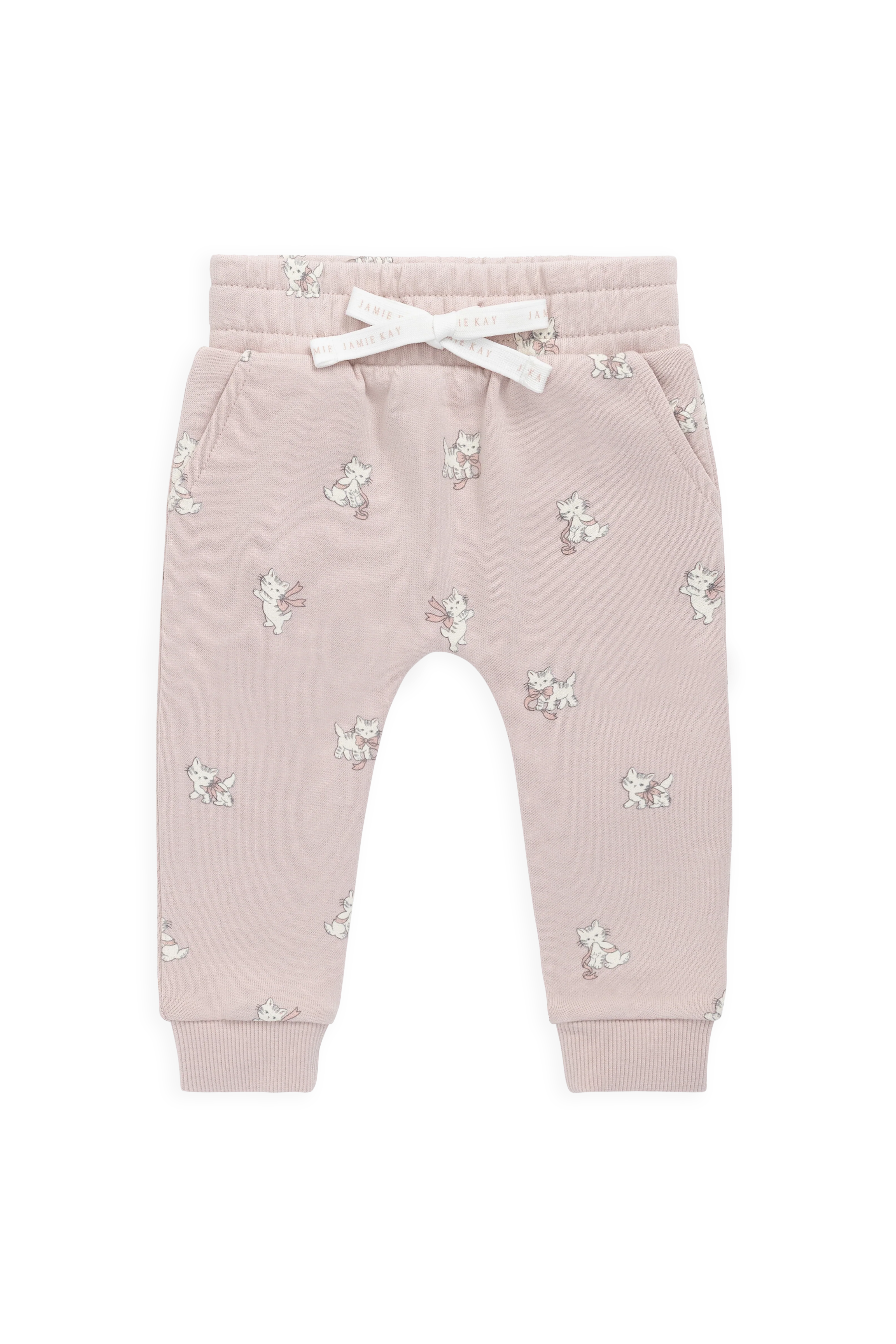 Organic Cotton Morgan Track Pant-Bow Kitties Mauve - Image 2