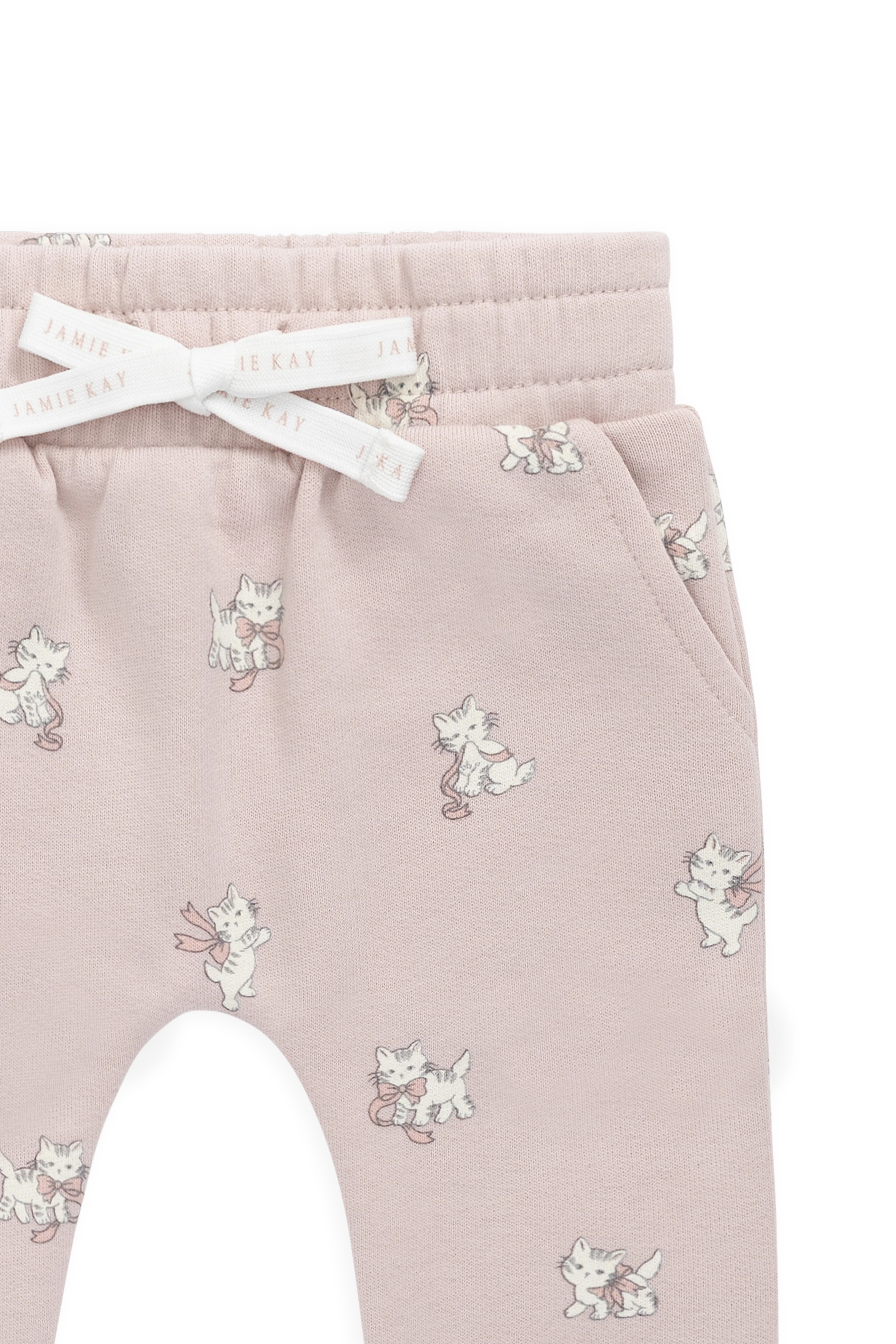 Organic Cotton Morgan Track Pant-Bow Kitties Mauve - Image 5