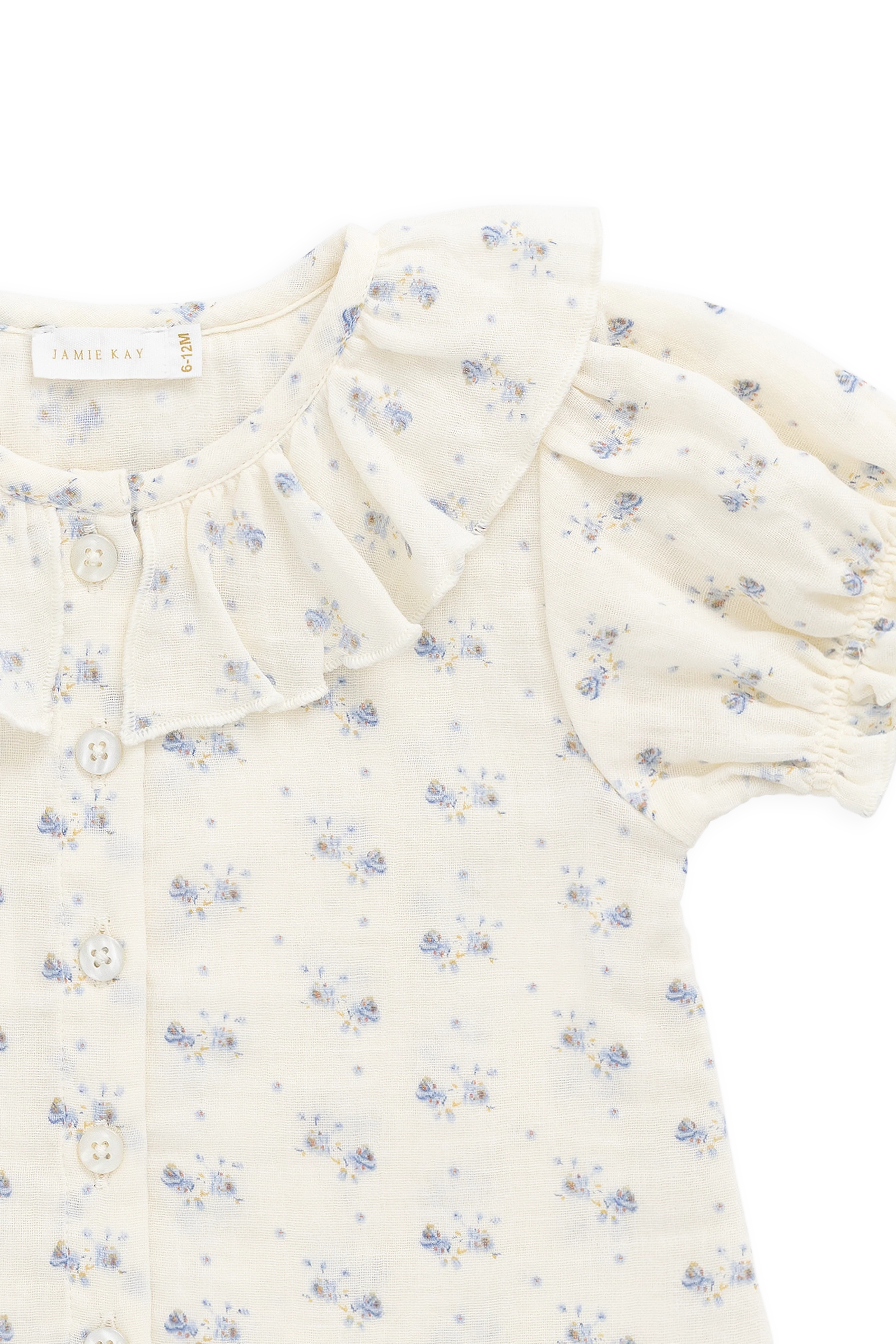 Organic Cotton Muslin Alora Top-Molly Blue - Image 8