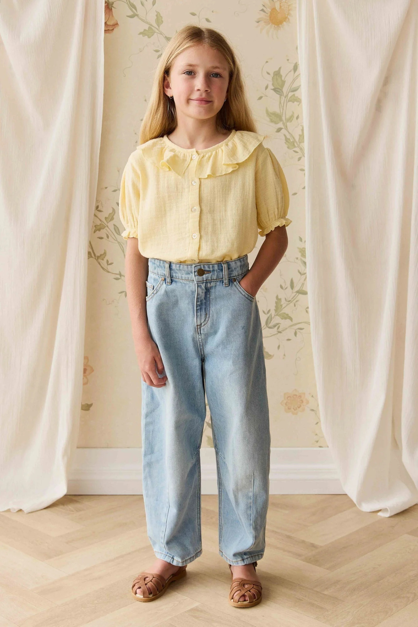 Organic Cotton Muslin Alora Top - Sunshine - Image 10