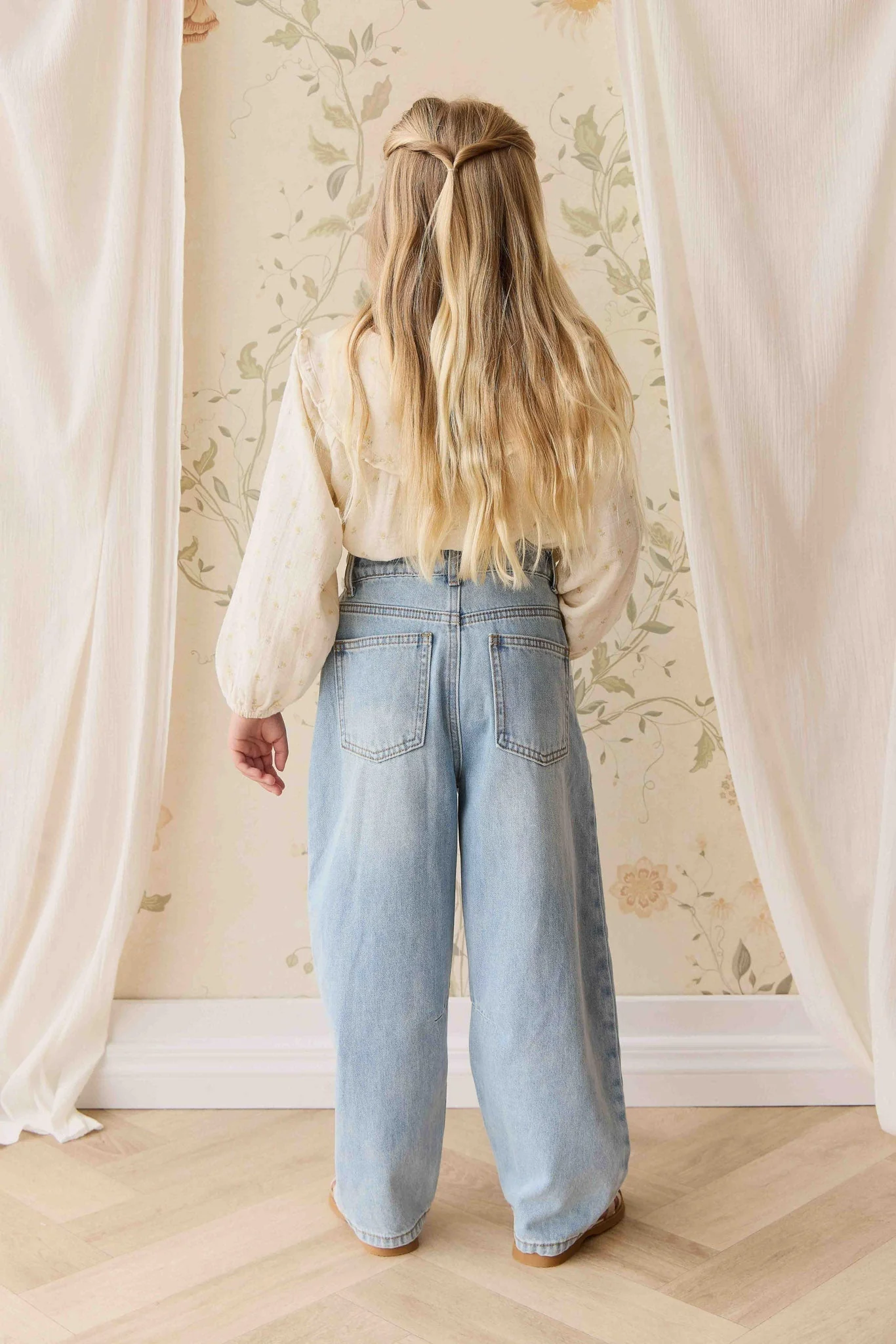 Organic Cotton Muslin Amira Blouse - Vintage Ditsy - Image 6