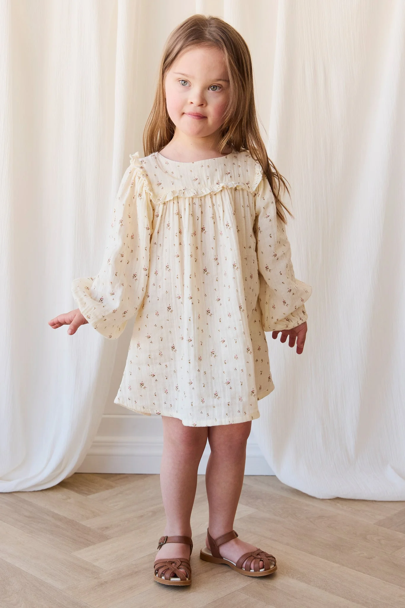 Organic Cotton Muslin Amira Dress - Dina Antique - Image 9