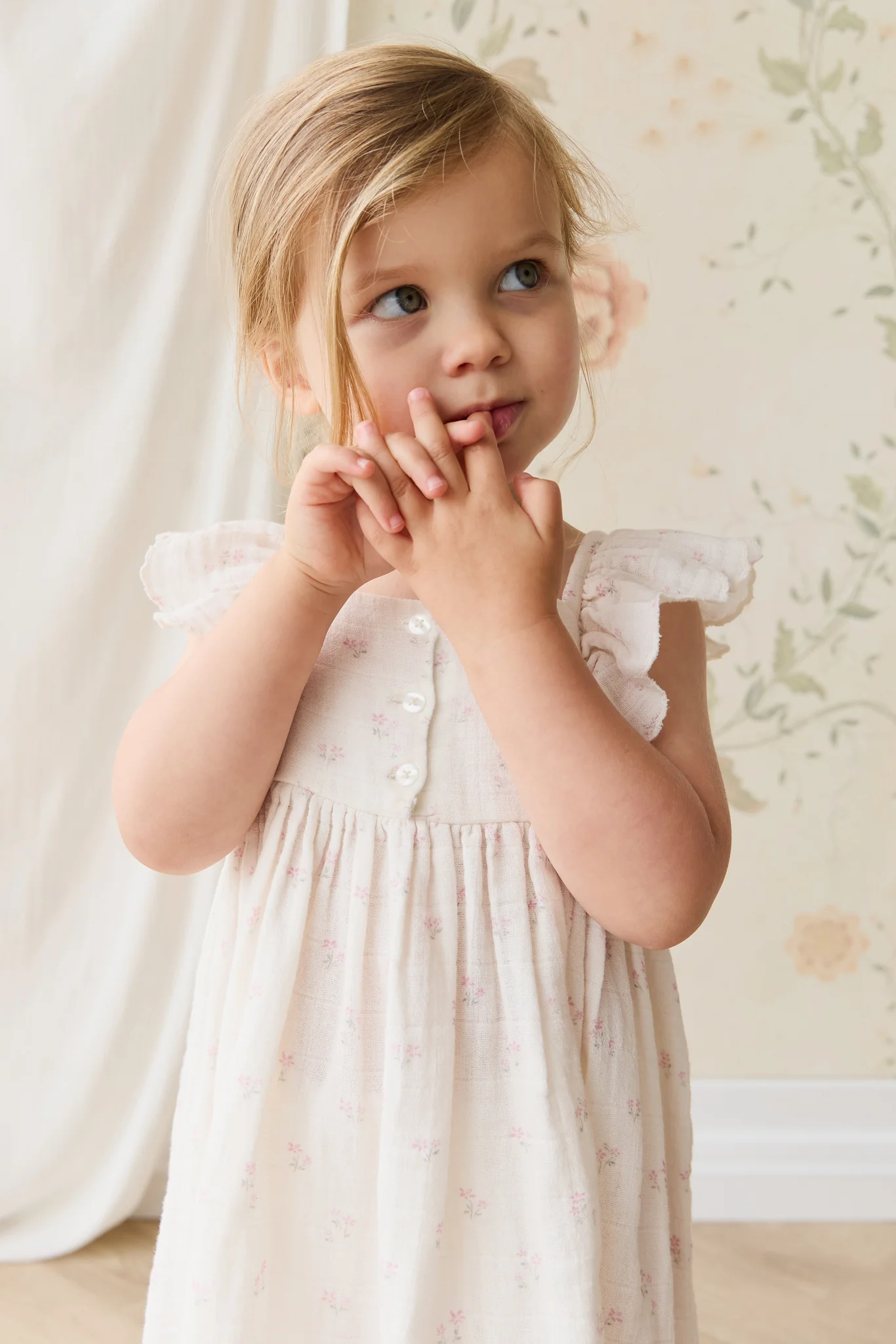 Organic Cotton Muslin Annalise Dress - Pauline Pink - Image 4